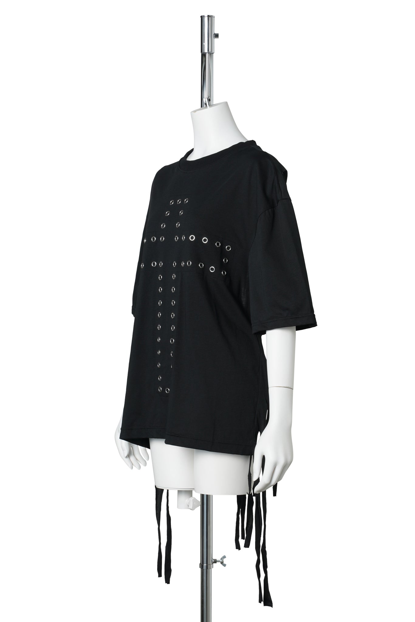 SHREDDED CHAIN UP T-SHIRT / BLACK PRINT