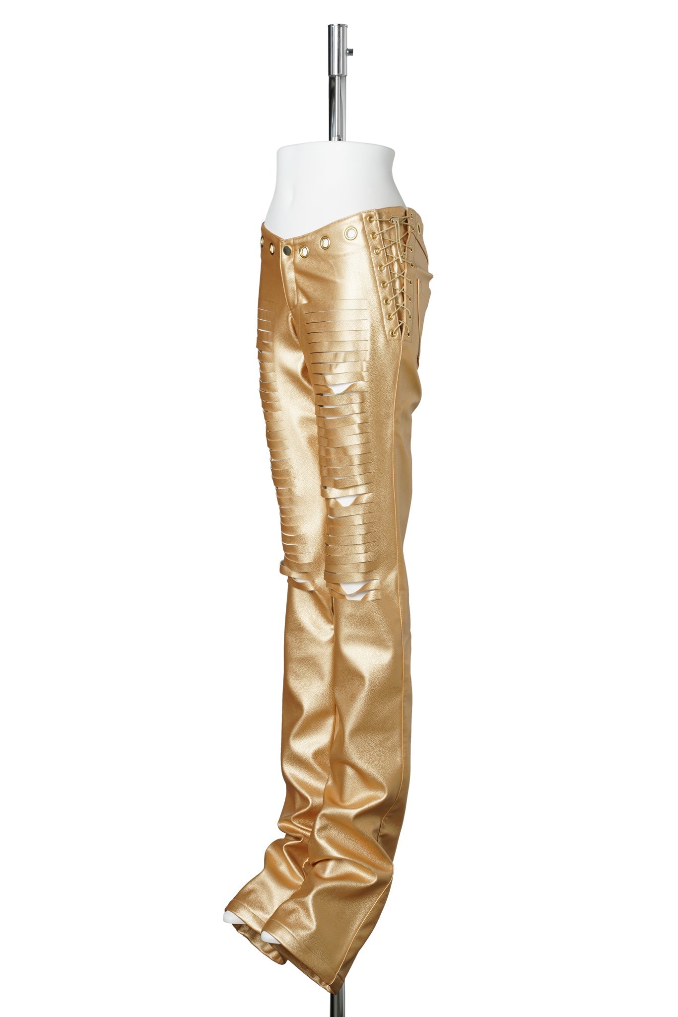 LASERCUT LOW WAIST PANTS / GOLD