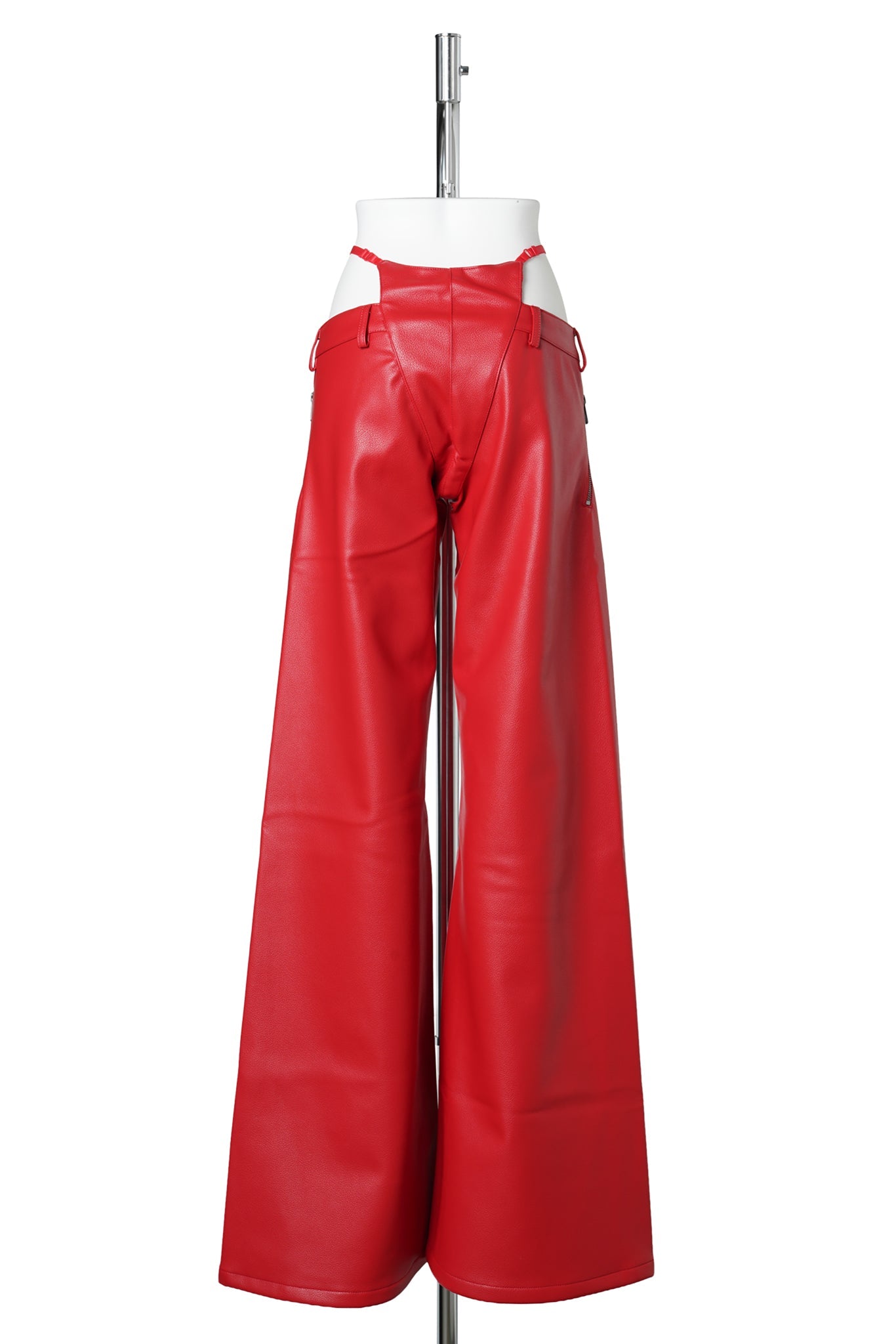 BELTED THONG PANTS / RED