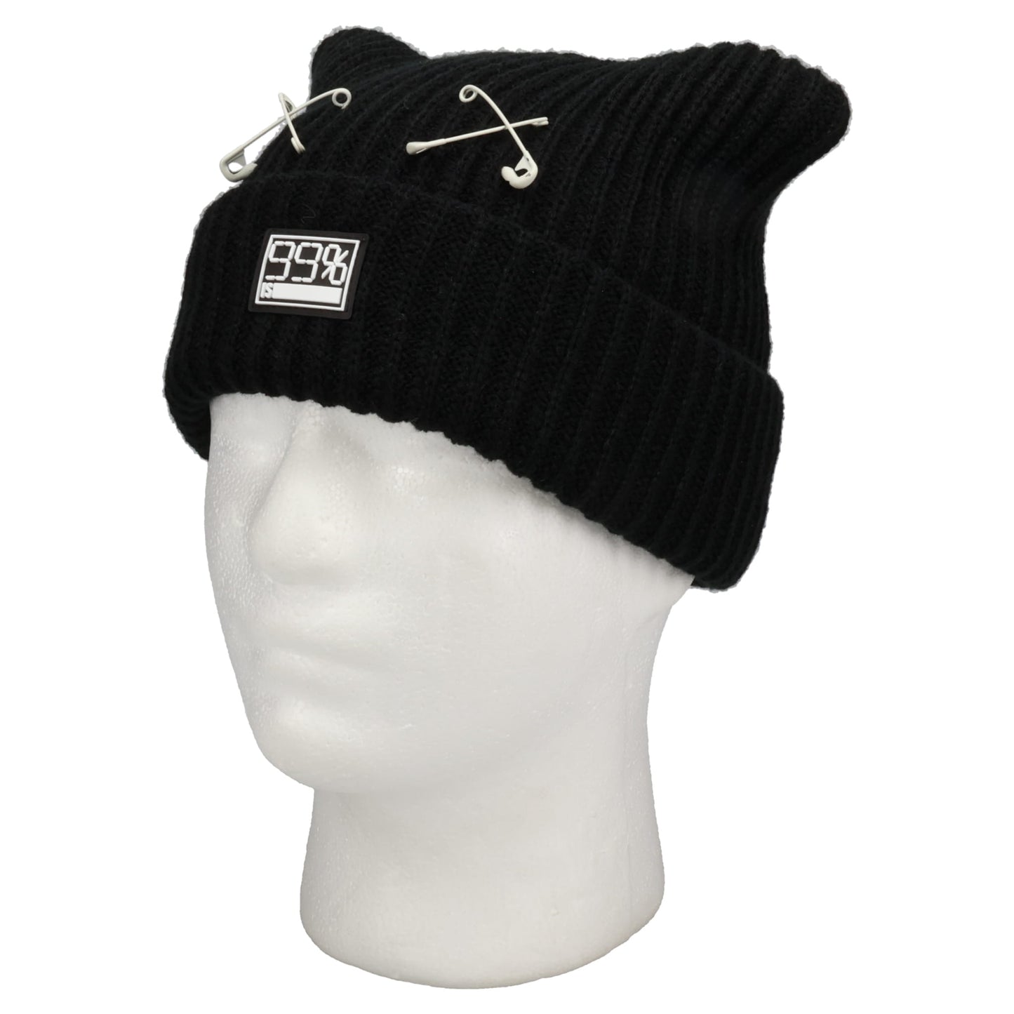 XX CAT BEANIE / BLACK/WHITE