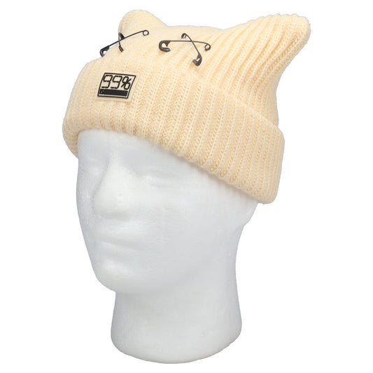 XX CAT BEANIE / WHITE/BLACK