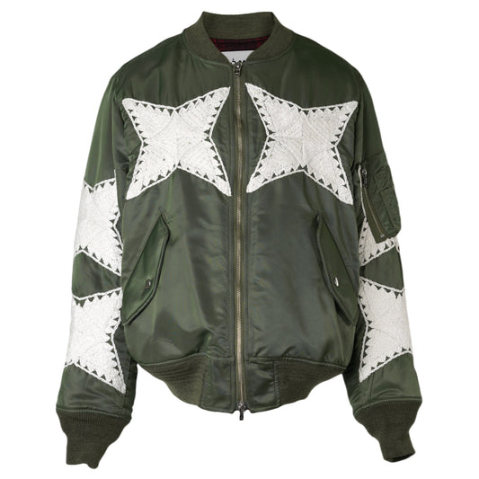 THE CRAFT HAND EMBROIDERY FLIGHT JACKET / OLIVE