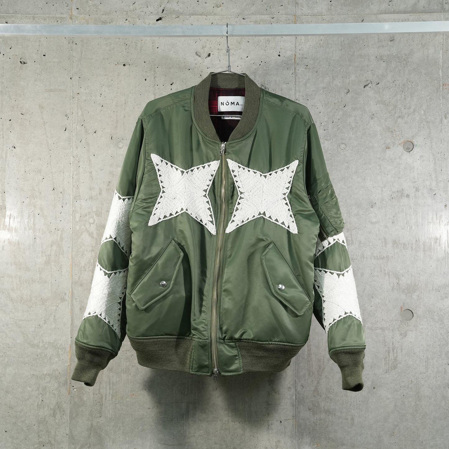 THE CRAFT HAND EMBROIDERY FLIGHT JACKET / OLIVE