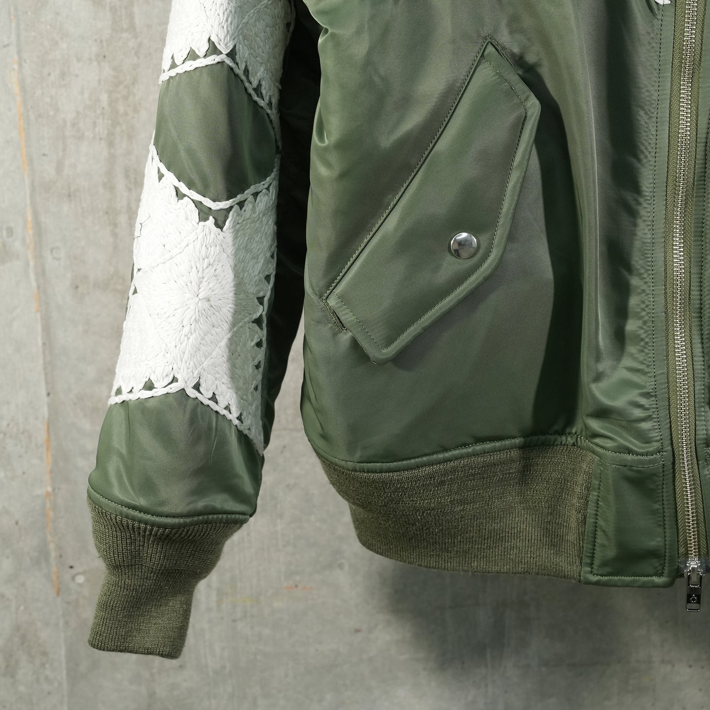 THE CRAFT HAND EMBROIDERY FLIGHT JACKET / OLIVE