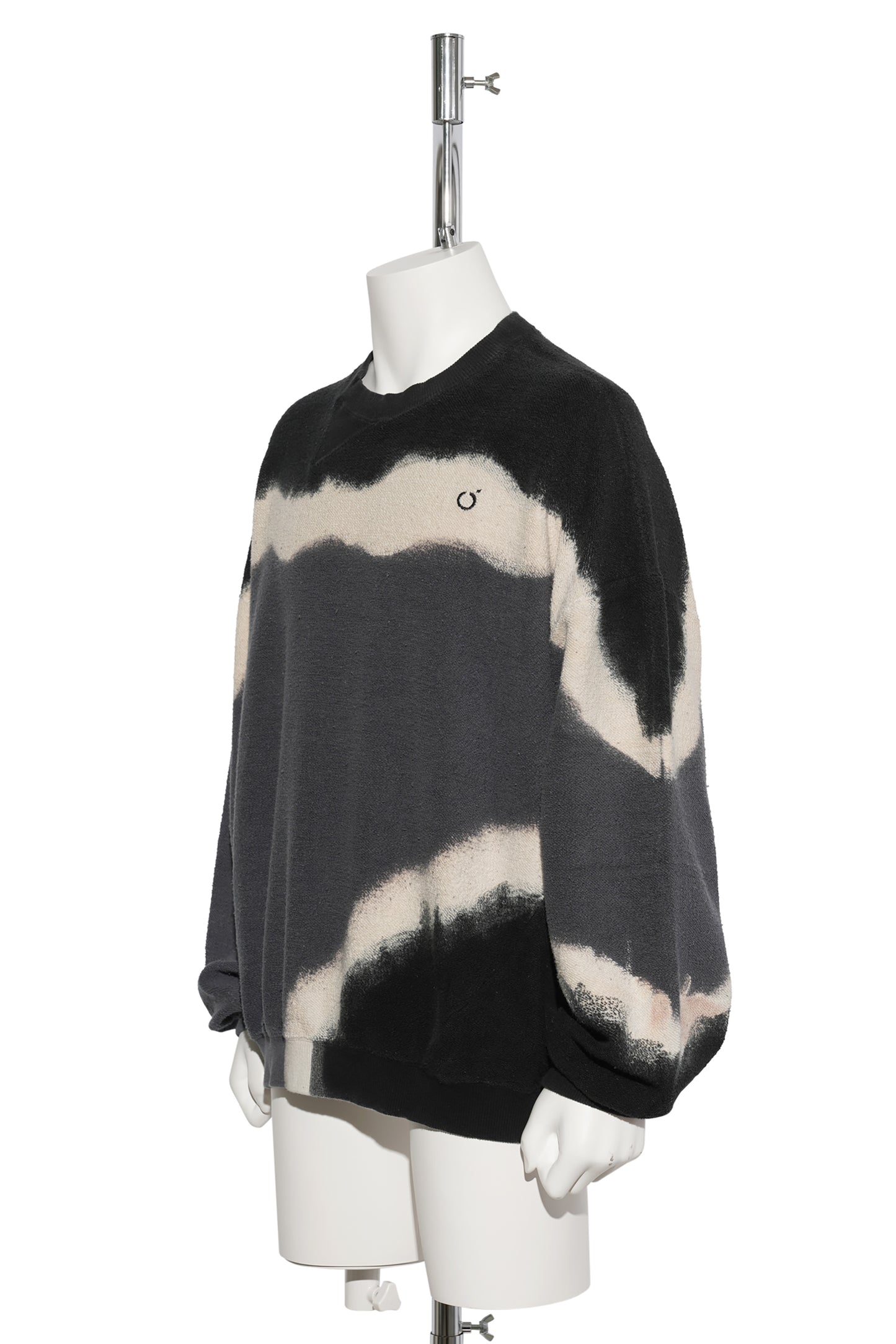 HAND DYE TWIST SWEAT / GRAY/BLACK
