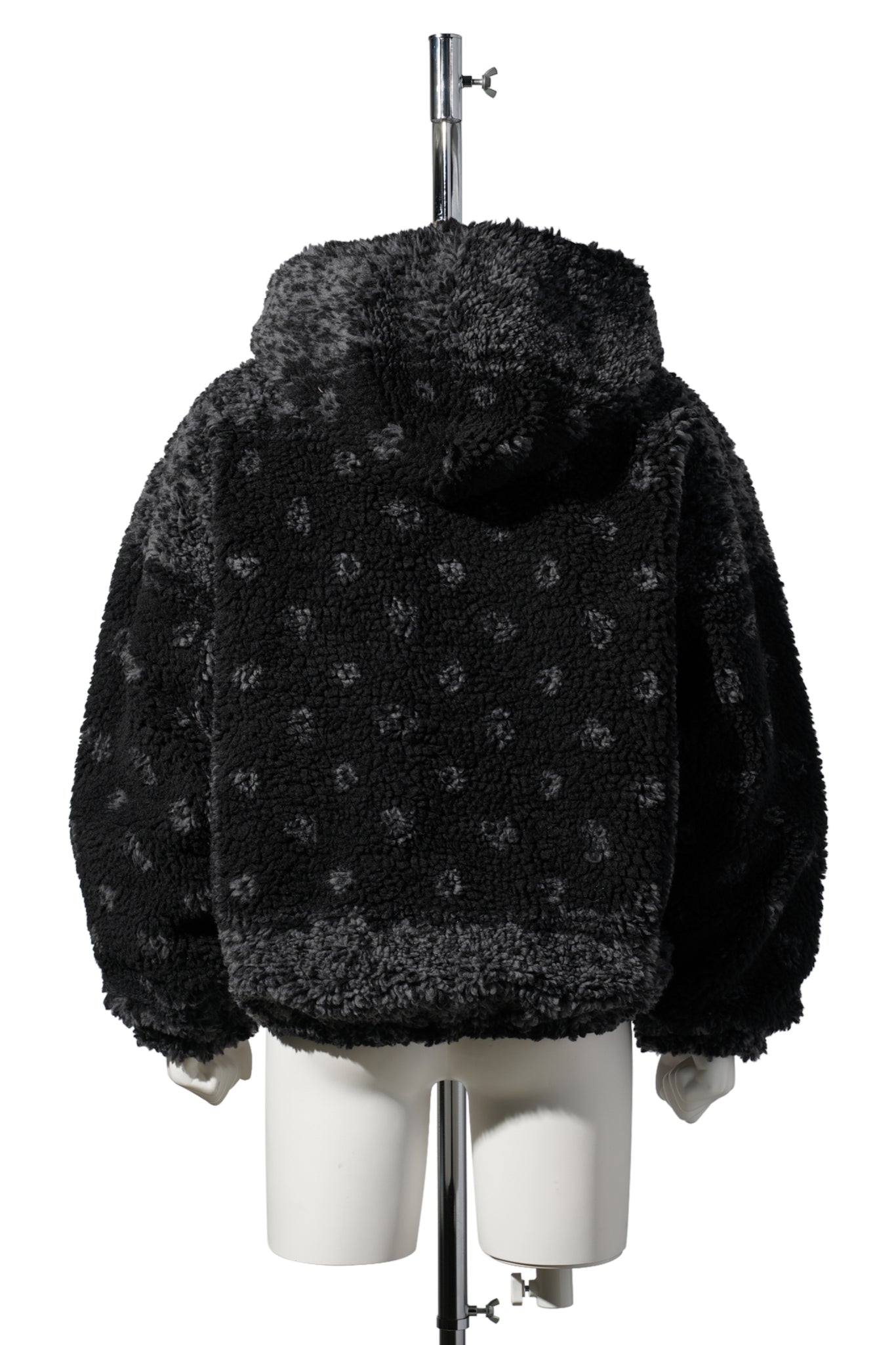 DYG REVERSIBLE SHERPA HOODY / BLACK