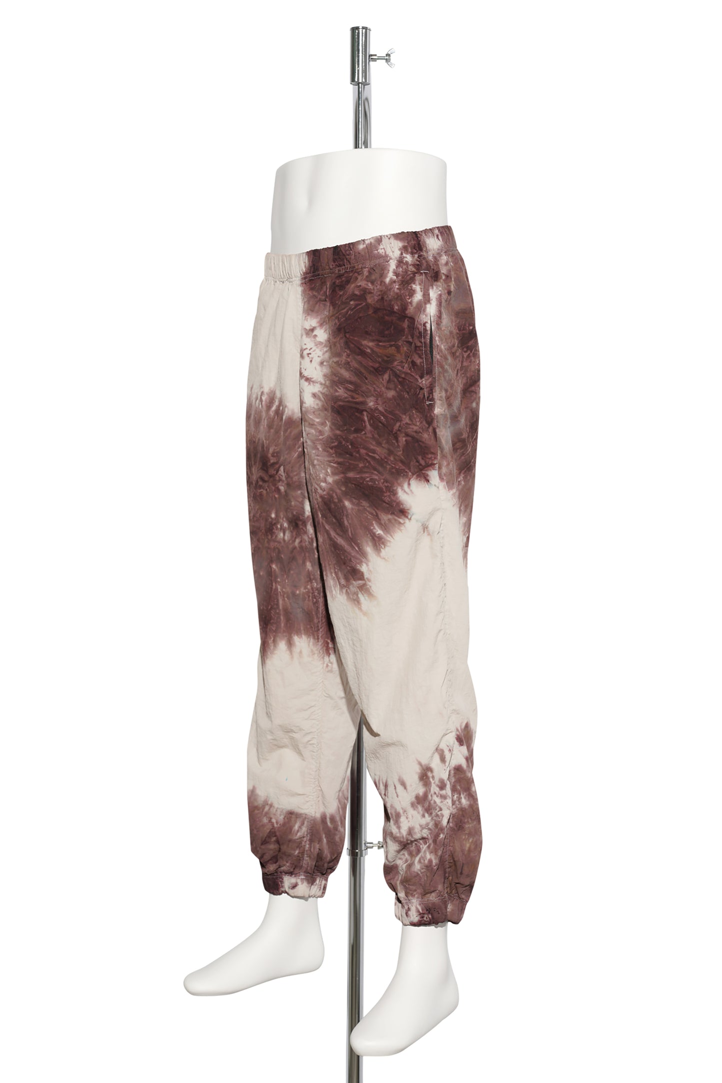 TIE DYE NYLON TRACK PANT / BROWN