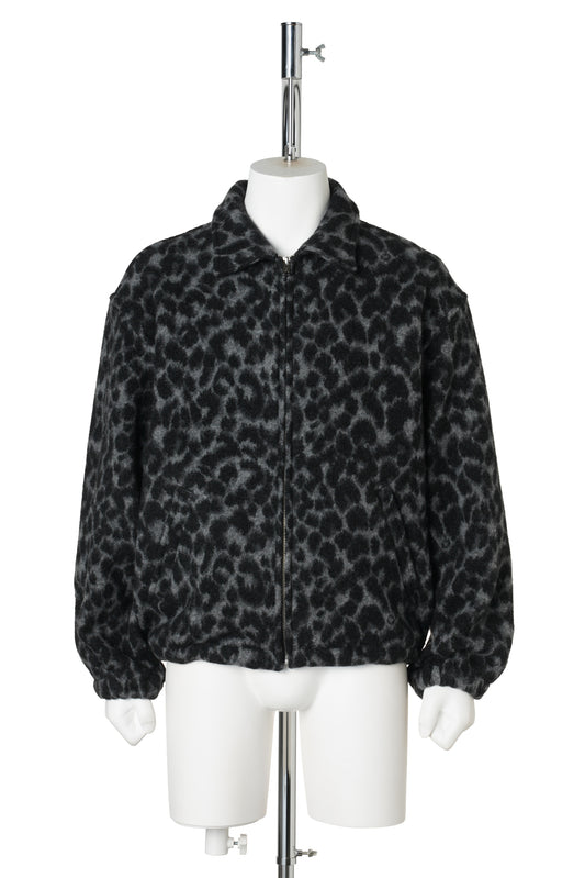 LEOPARD BLANKET BLOUSON / LEOPARD/GRAY