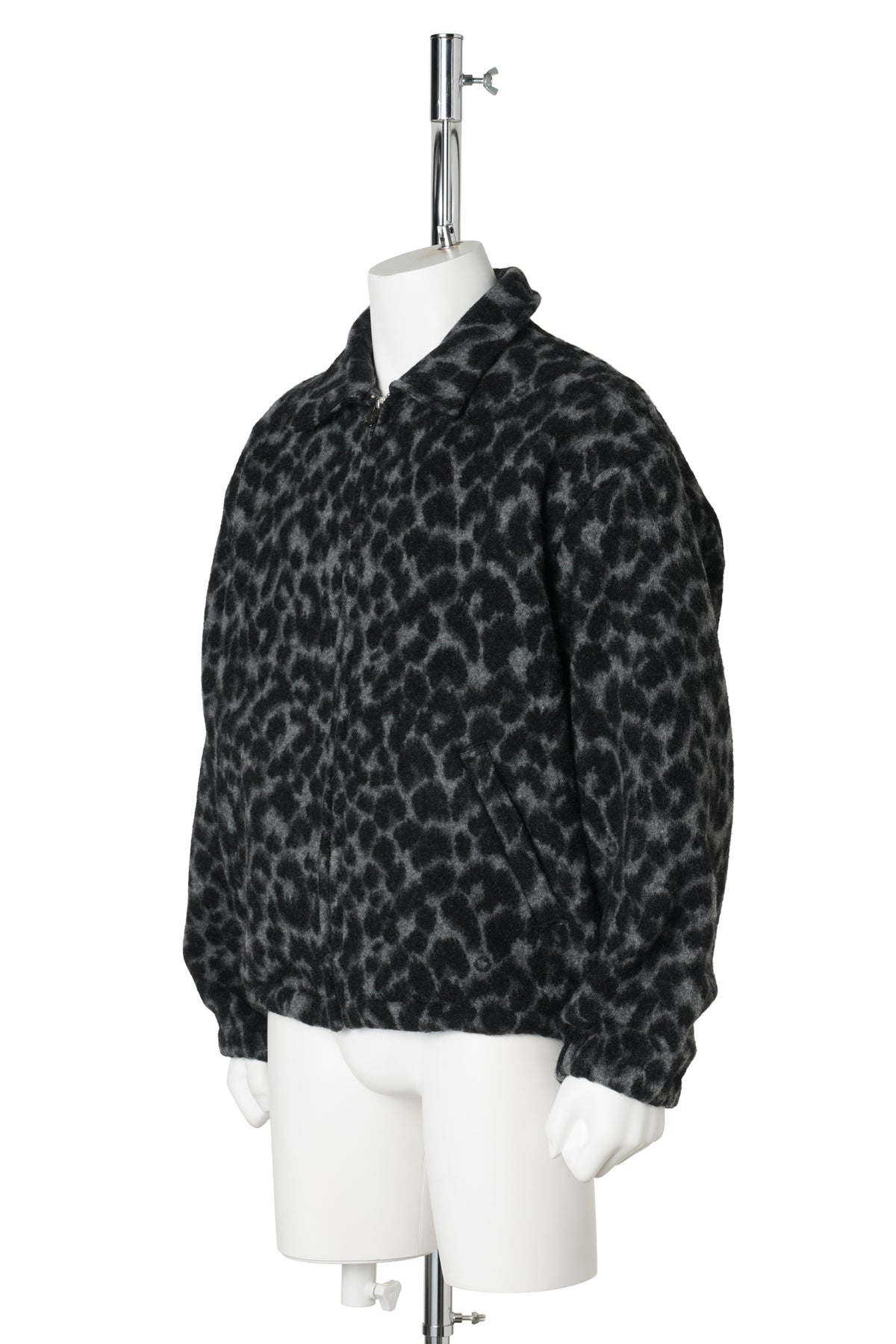 LEOPARD BLANKET BLOUSON / LEOPARD/GRAY
