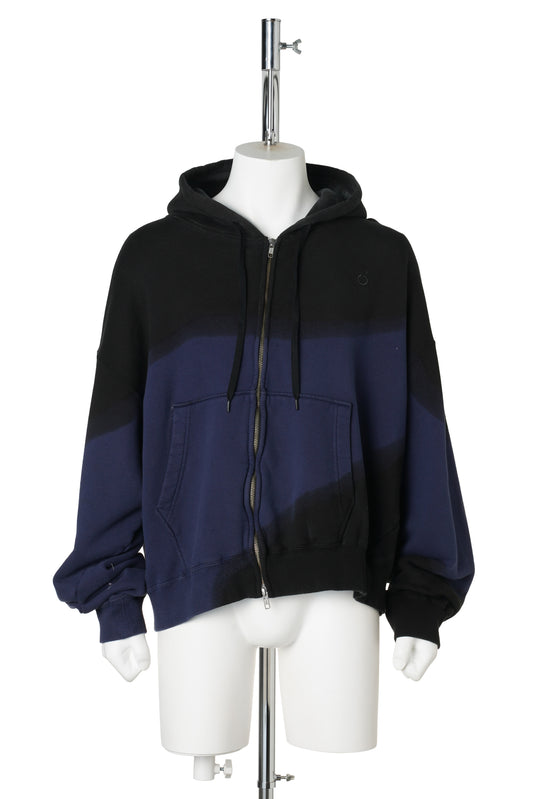 HAND DYE TWIST PARKA / BLACK x NAVY