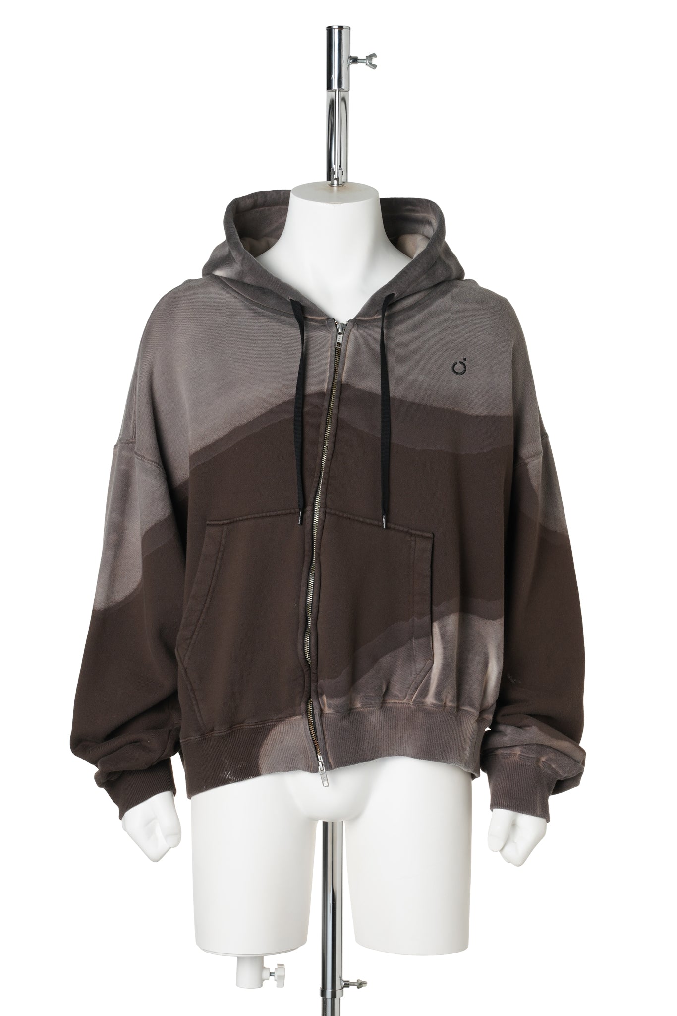 HAND DYE TWIST PARKA / GRAY x BROWN