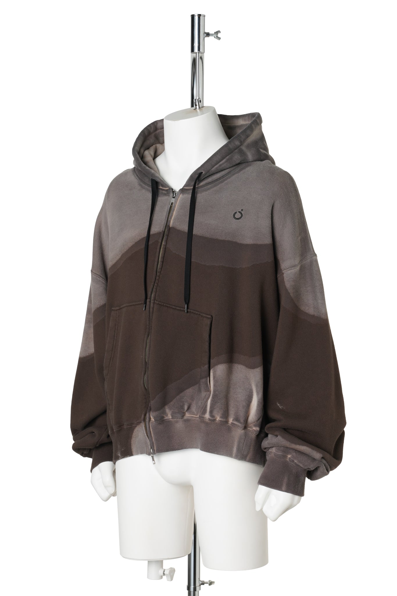 HAND DYE TWIST PARKA / GRAY x BROWN