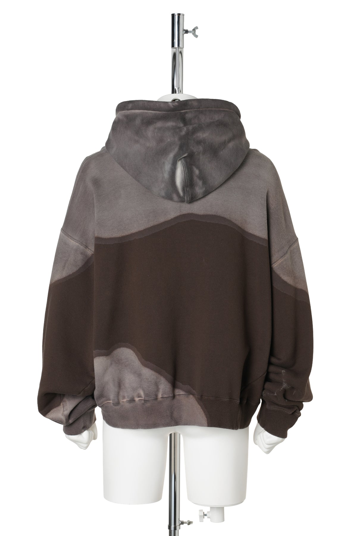 HAND DYE TWIST PARKA / GRAY x BROWN