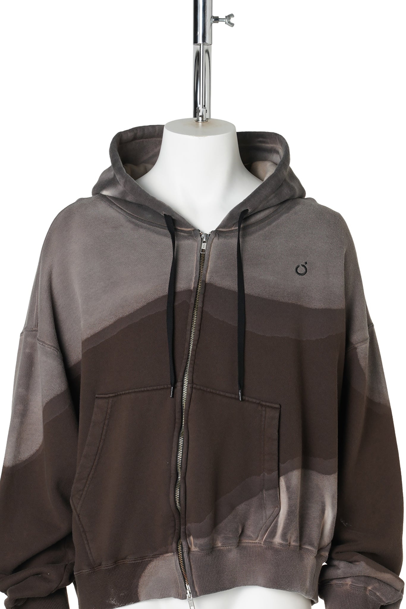 HAND DYE TWIST PARKA / GRAY x BROWN