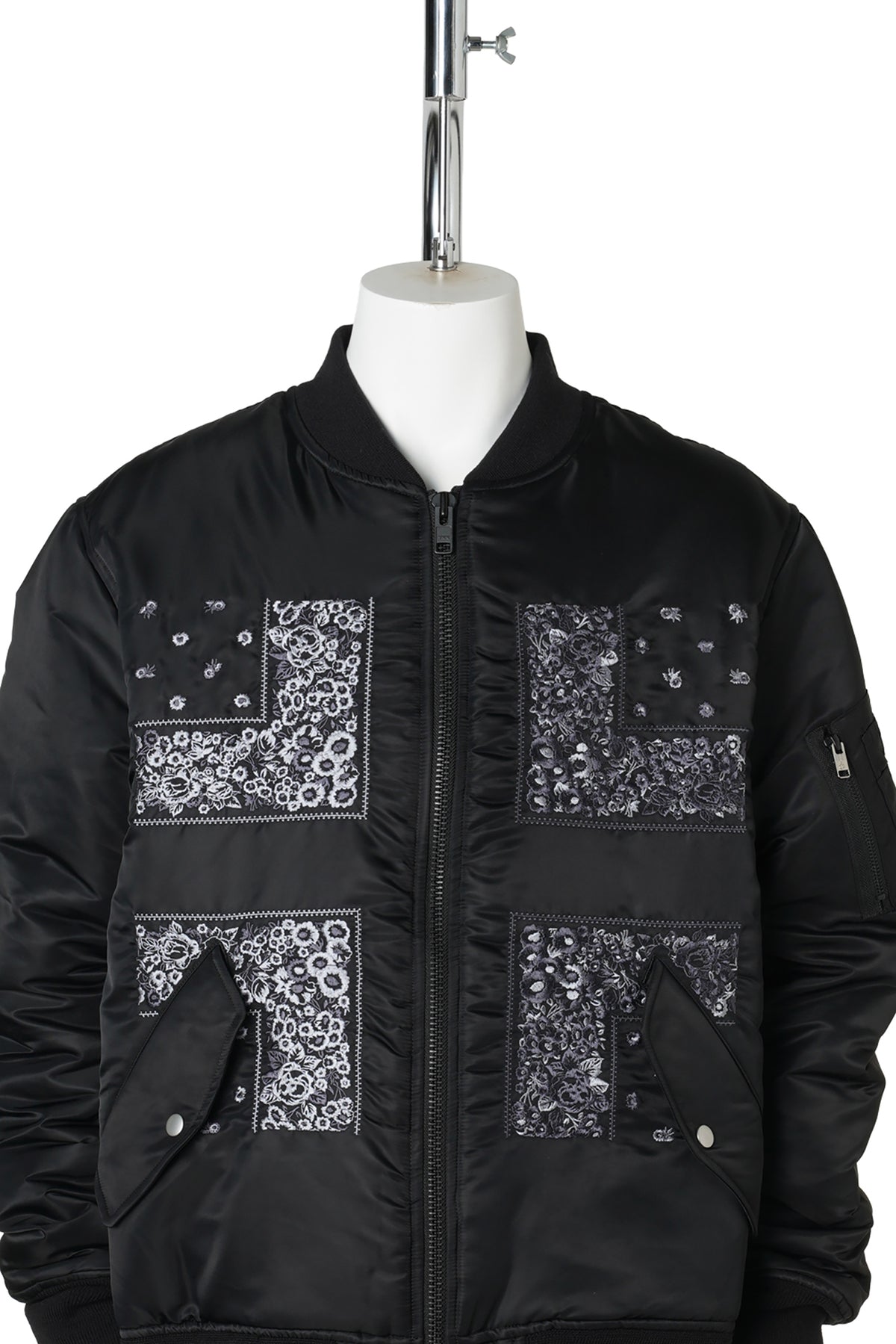 BANDANA EMBROIDERY FLIGHT JACKET / BLACK