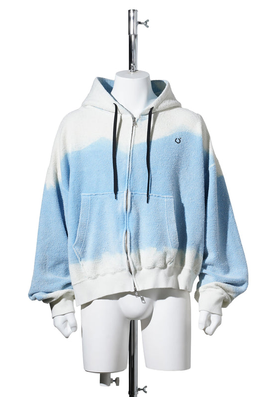 HAND DYE REVERSE TWIST PARKA / LT BLUE