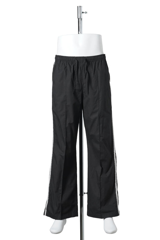 TRIM EMBROIDERY PANTS / BLACK