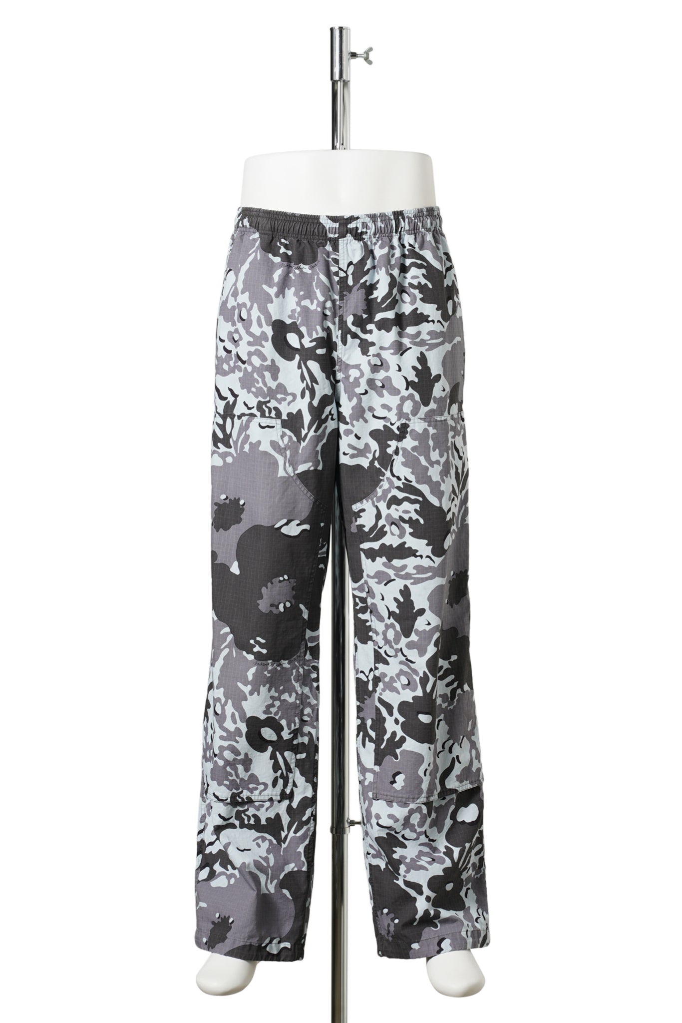 CAMO FLOWER DOUBLE KNEE PANTS / GREY