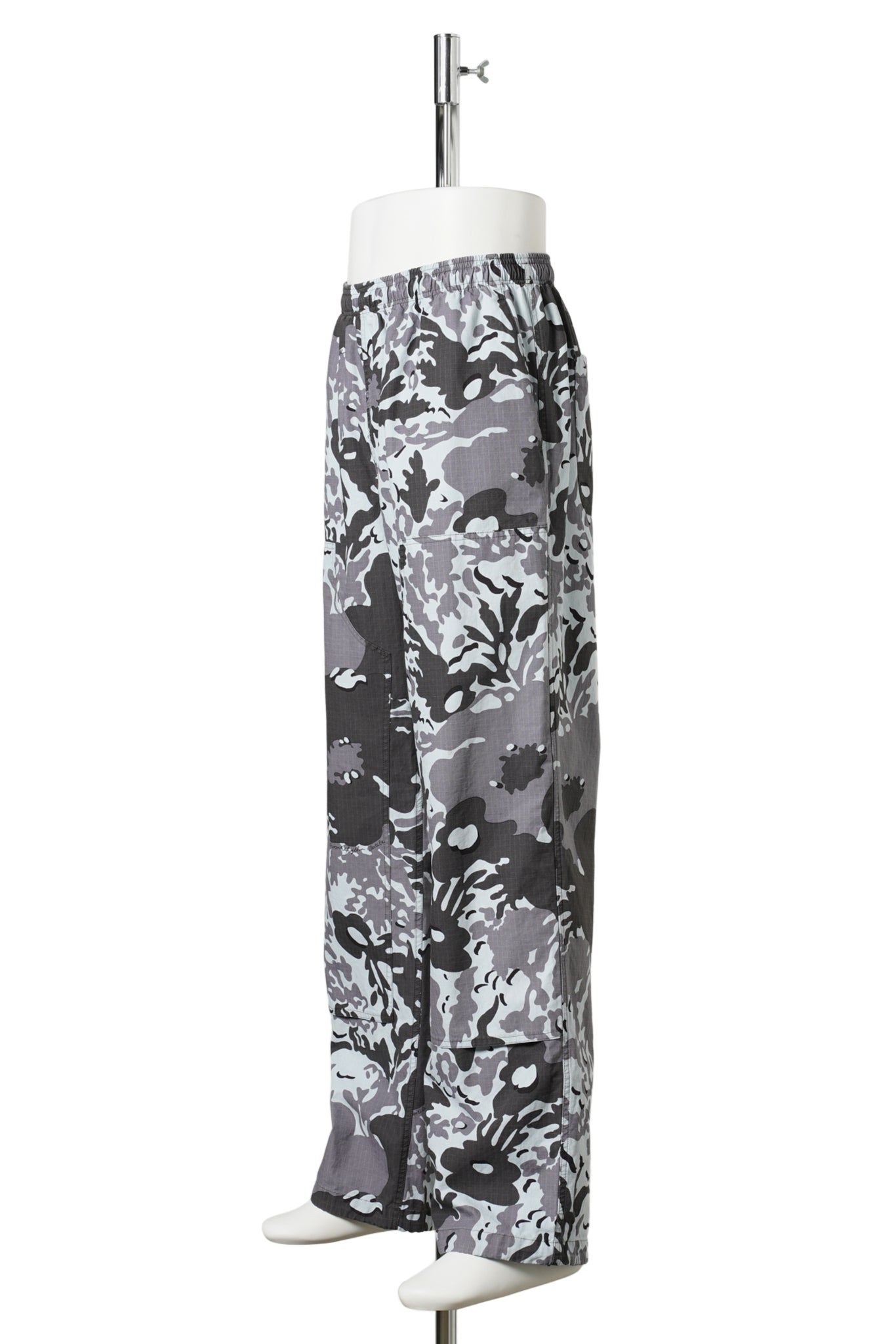 CAMO FLOWER DOUBLE KNEE PANTS / GREY