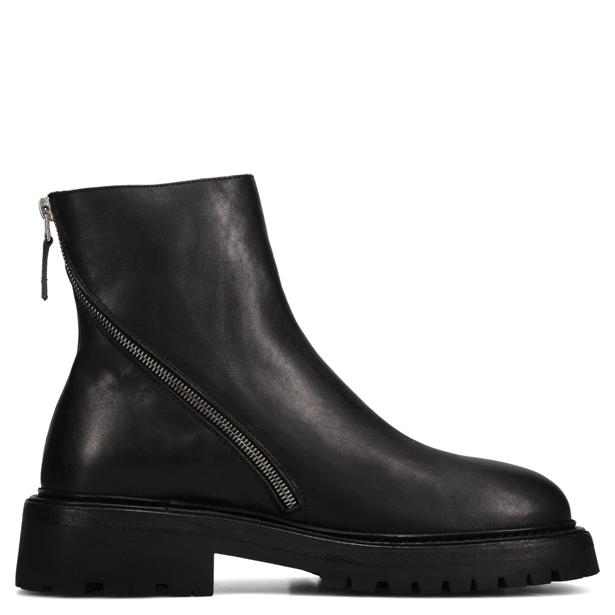 SPIRAL ZIP BOOT / BLACK