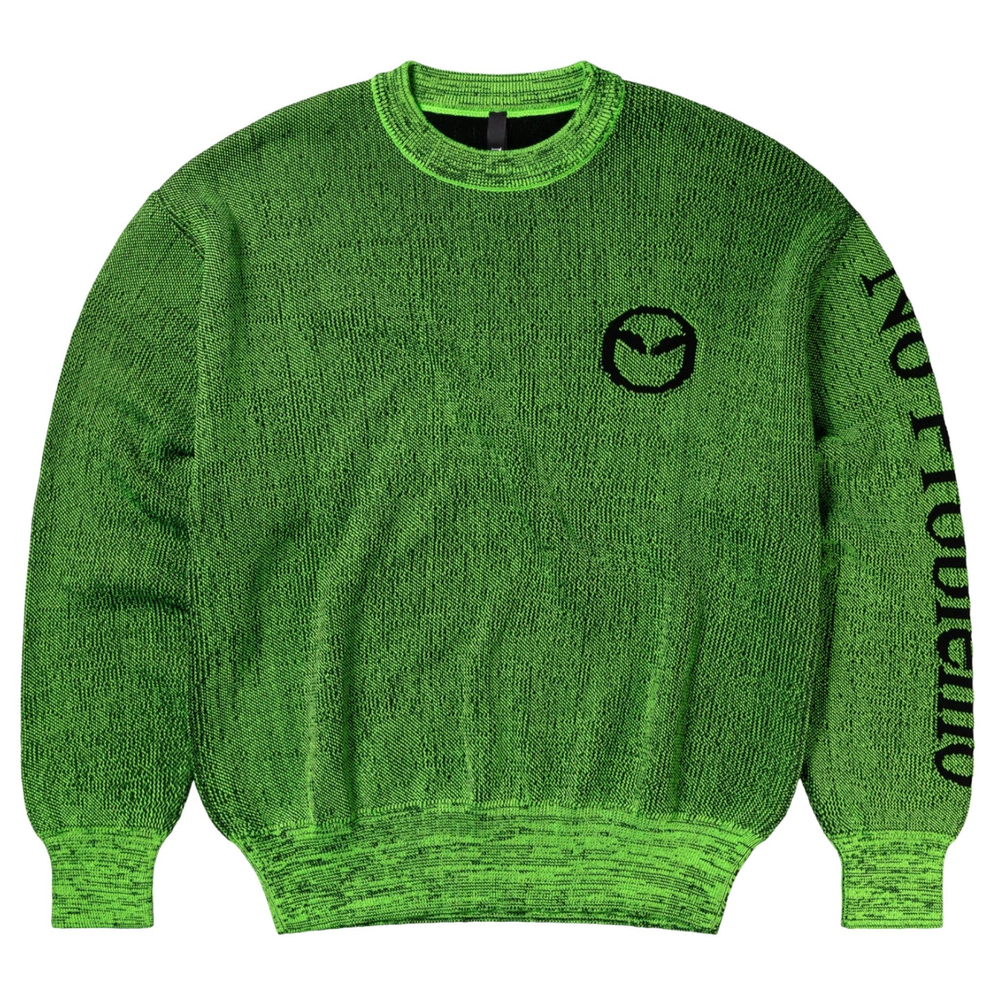 GLITCH ALIEN-O CREW NECK KNIT / GREEN