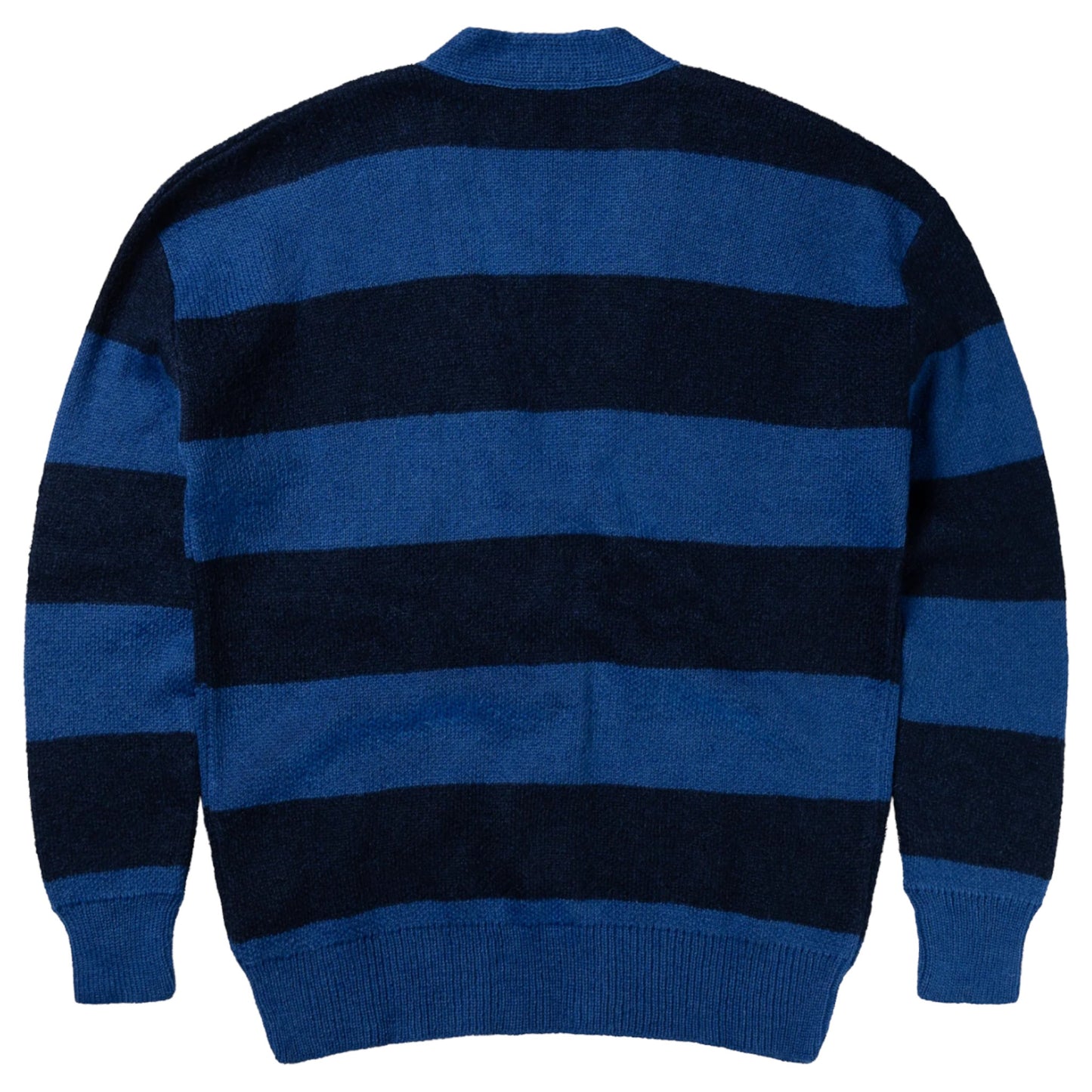 STRIPED MOHAIR OVERSIZED CARDIGAN / BLUE