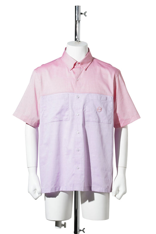 COLOURBLOCK SS WORK SHIRT / PINK