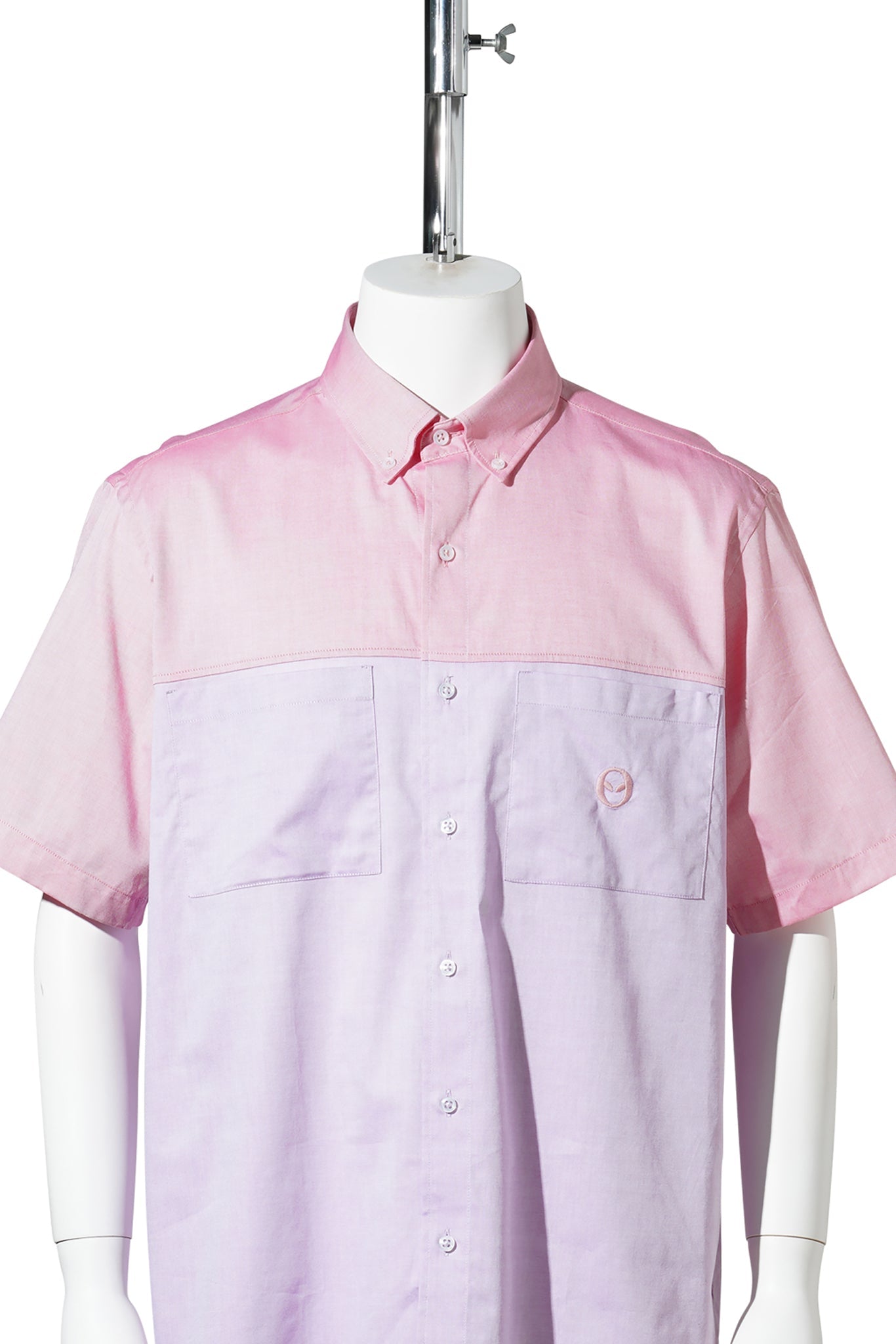 COLOURBLOCK SS WORK SHIRT / PINK