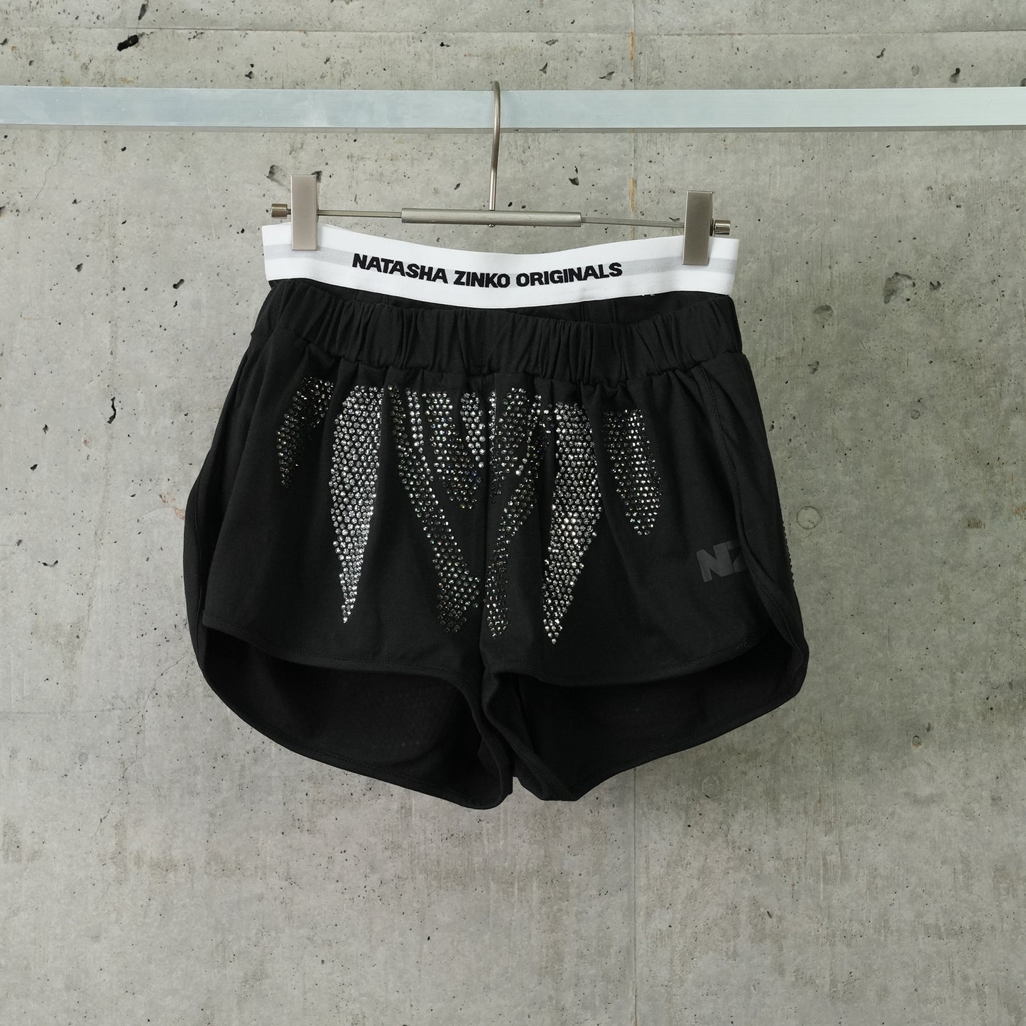 RHINESTONES SHORTS / BLACK