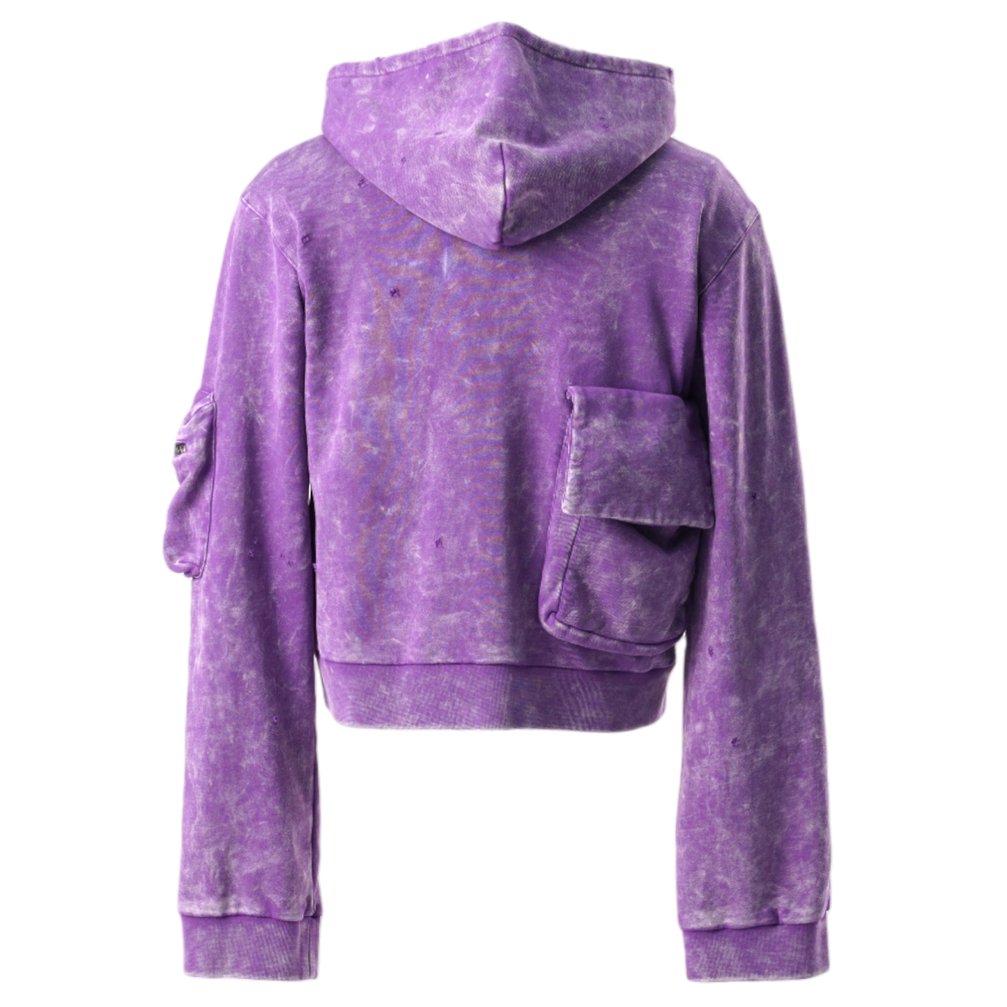 CAMPING CROPPED CARGO HOODIE / LILAC