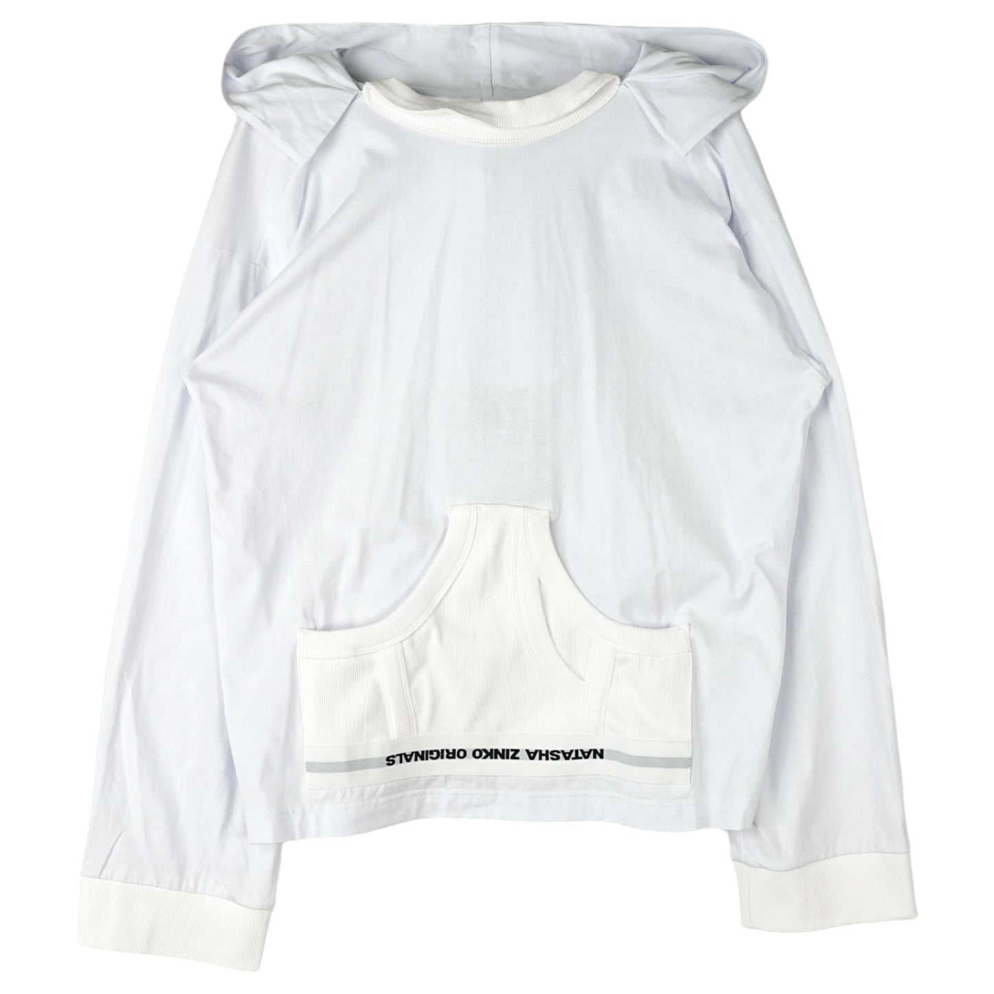 UNDERWEAR POUCH POCKET HOODIE / WHITE