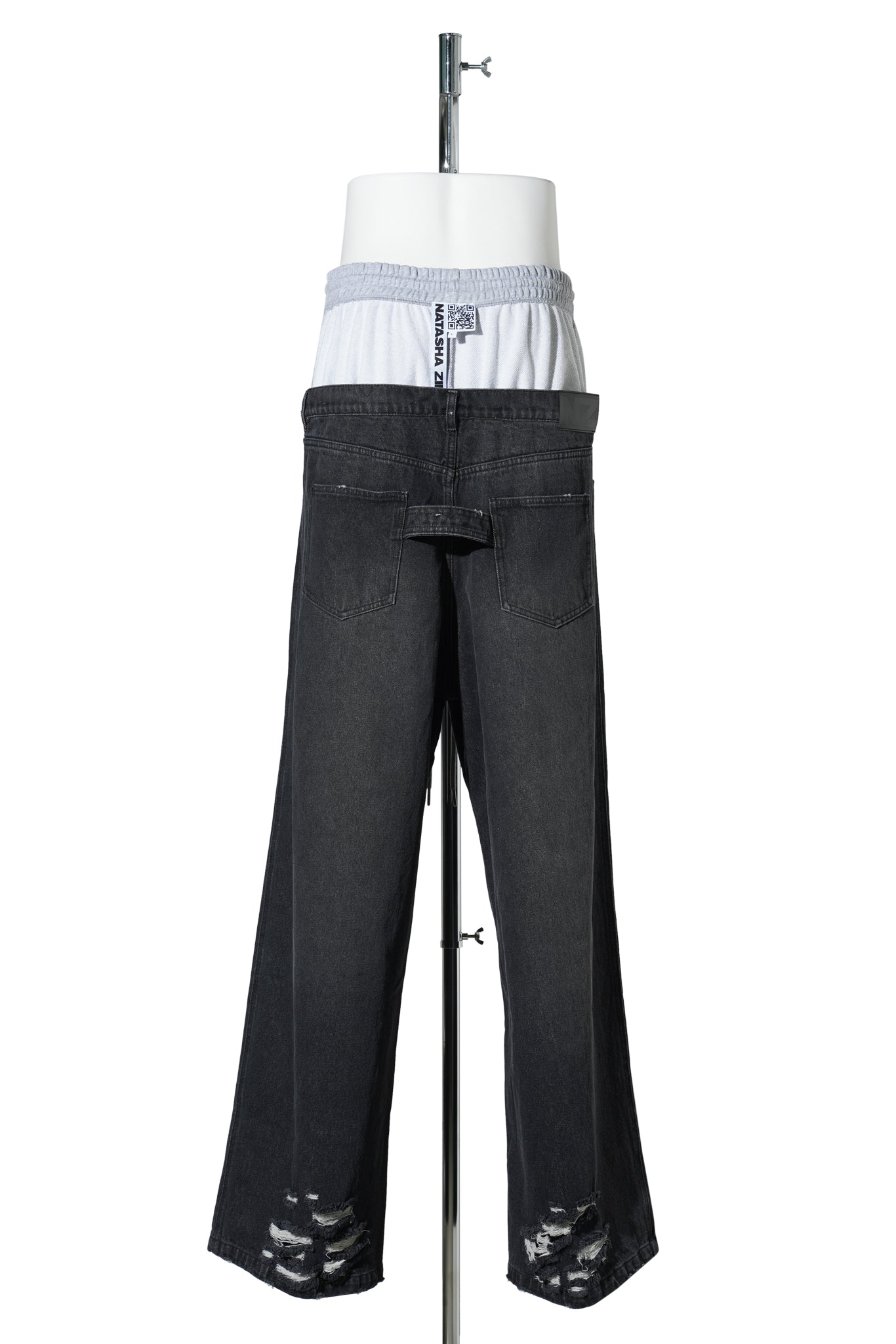 DOUBLE JOGGER JEANS / BLACK