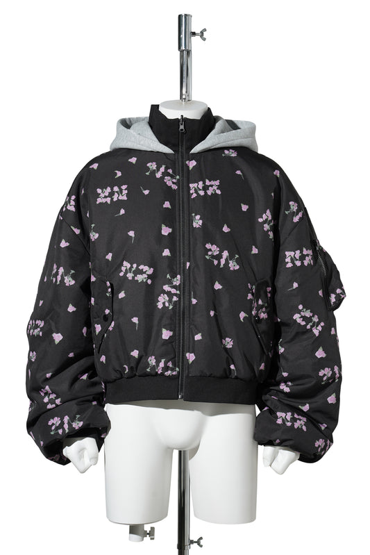 REVERSABLE BOMBER JACKET / BLACK/GREY