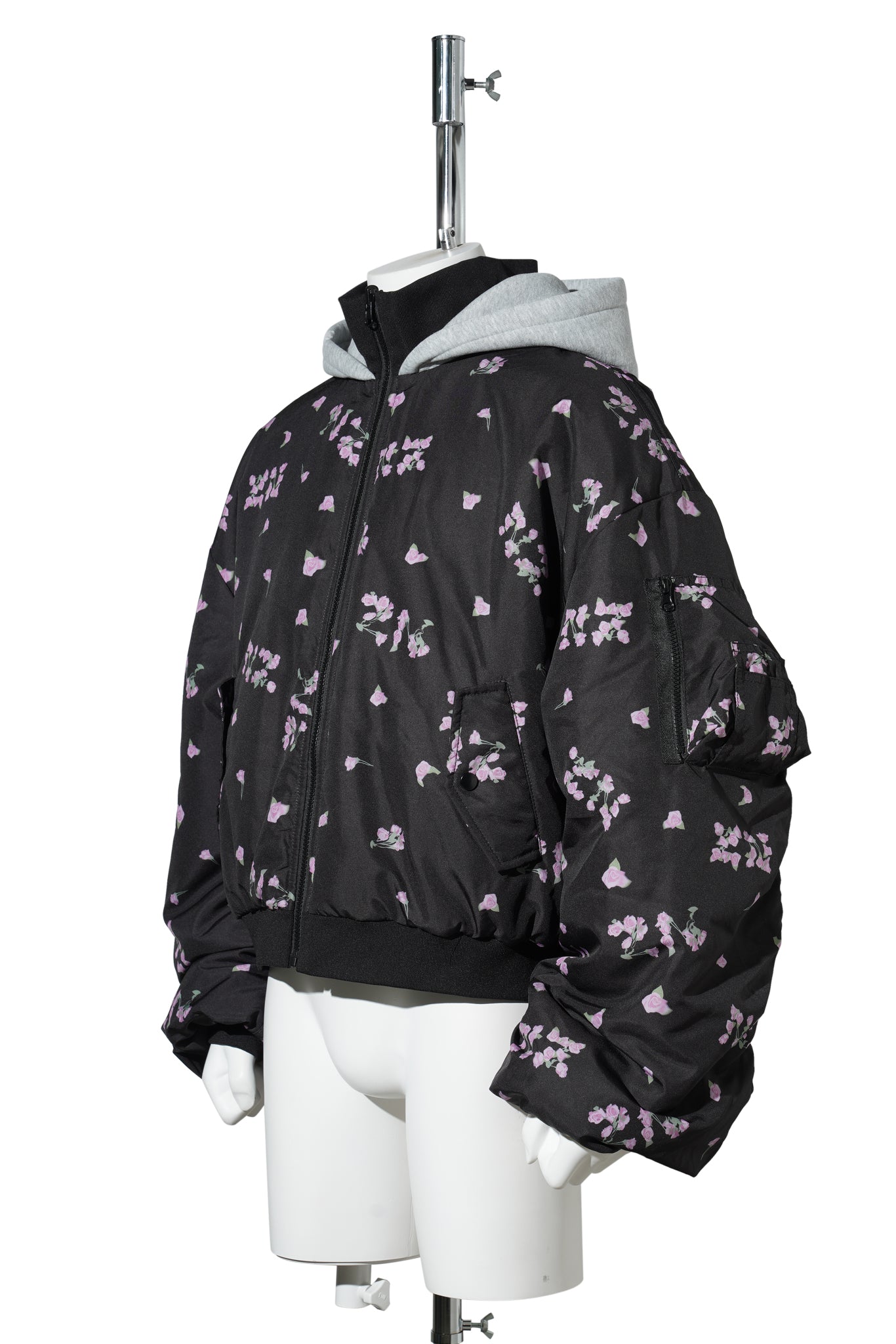 REVERSABLE BOMBER JACKET / BLACK/GREY