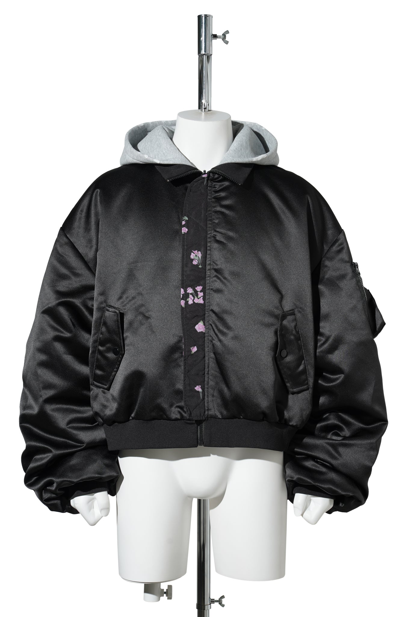 REVERSABLE BOMBER JACKET / BLACK/GREY