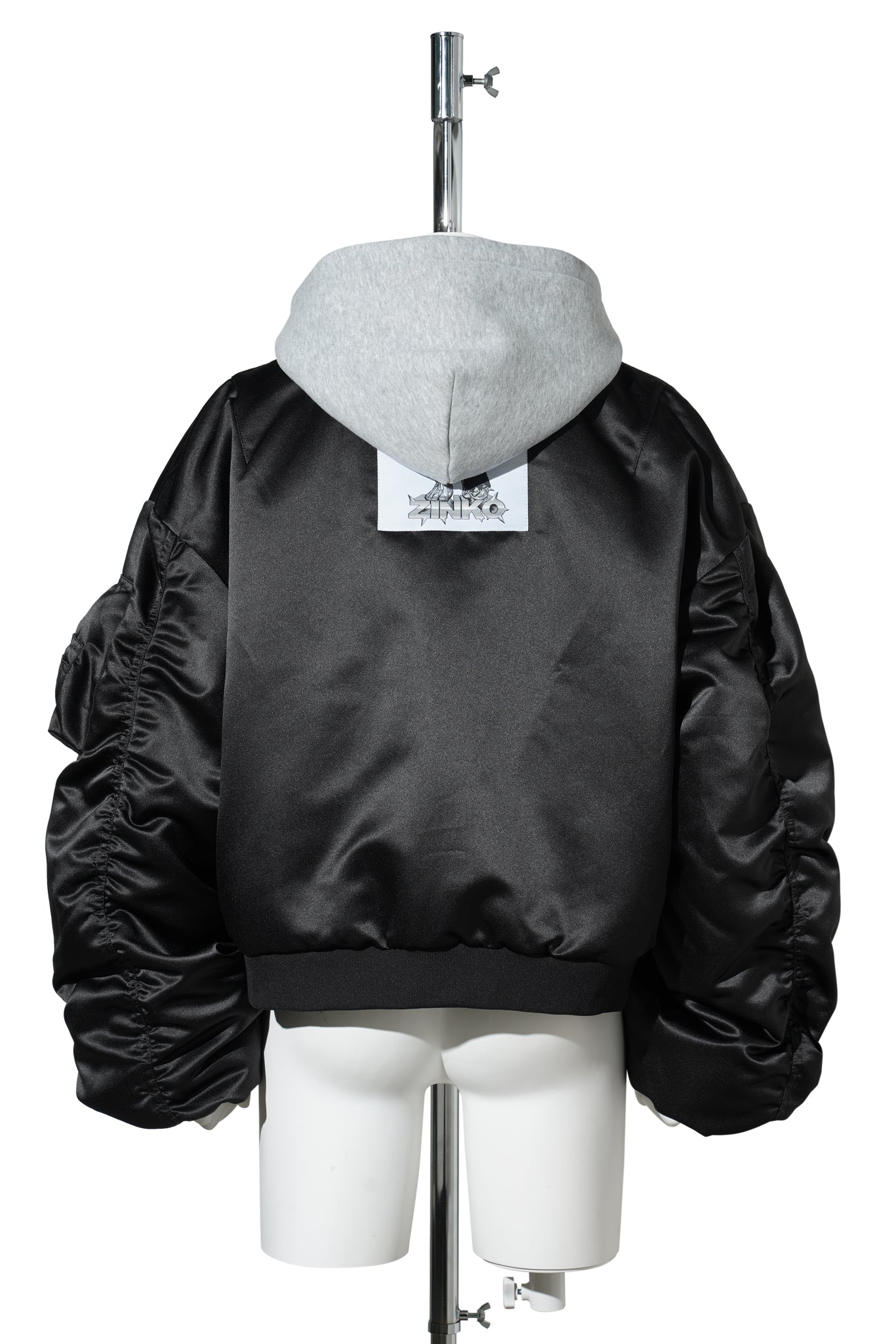 REVERSABLE BOMBER JACKET / BLACK/GREY