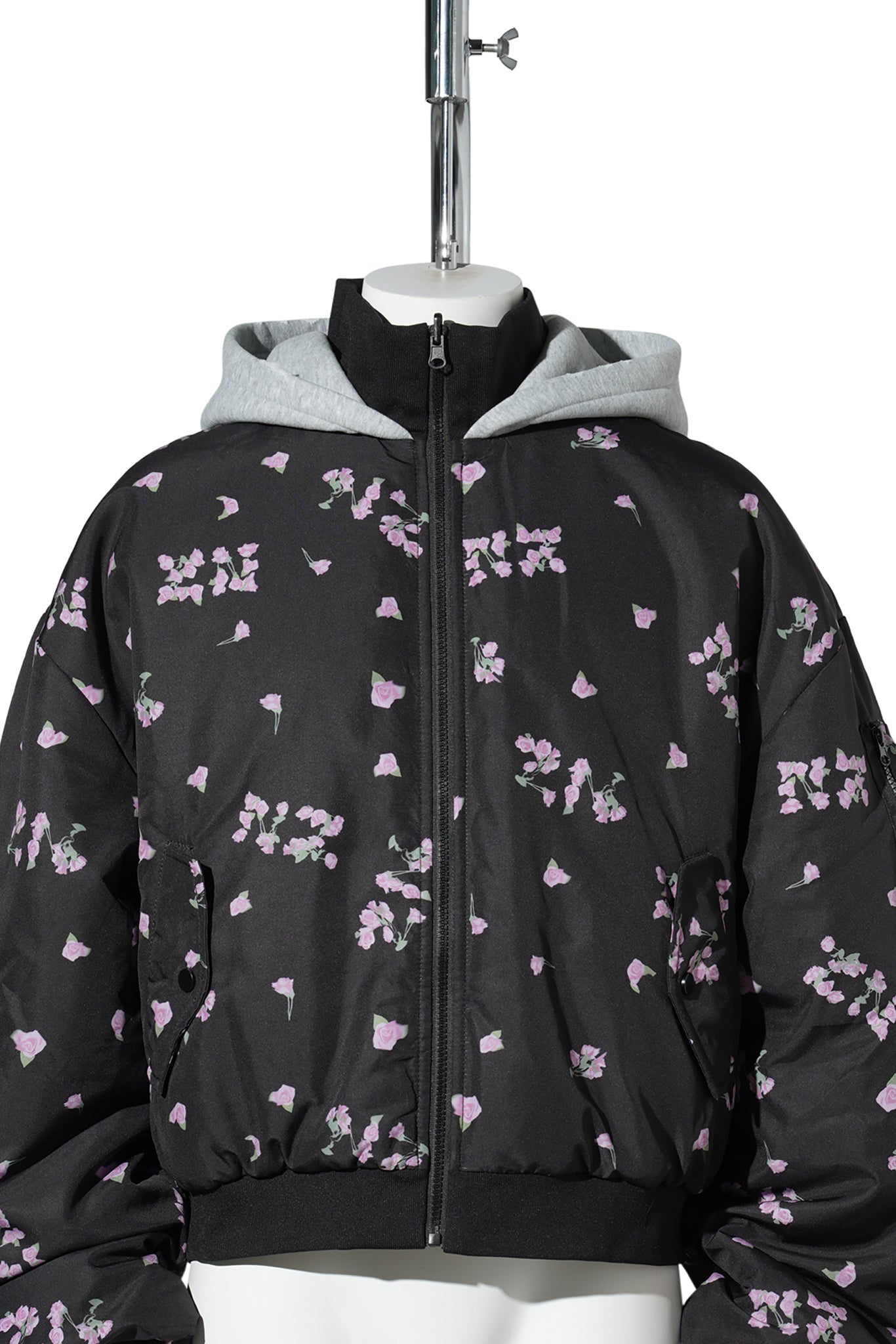 REVERSABLE BOMBER JACKET / BLACK/GREY