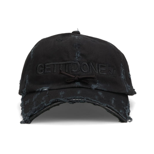 GETITDONE DISTRESSED BASEBALL HAT / BLACK