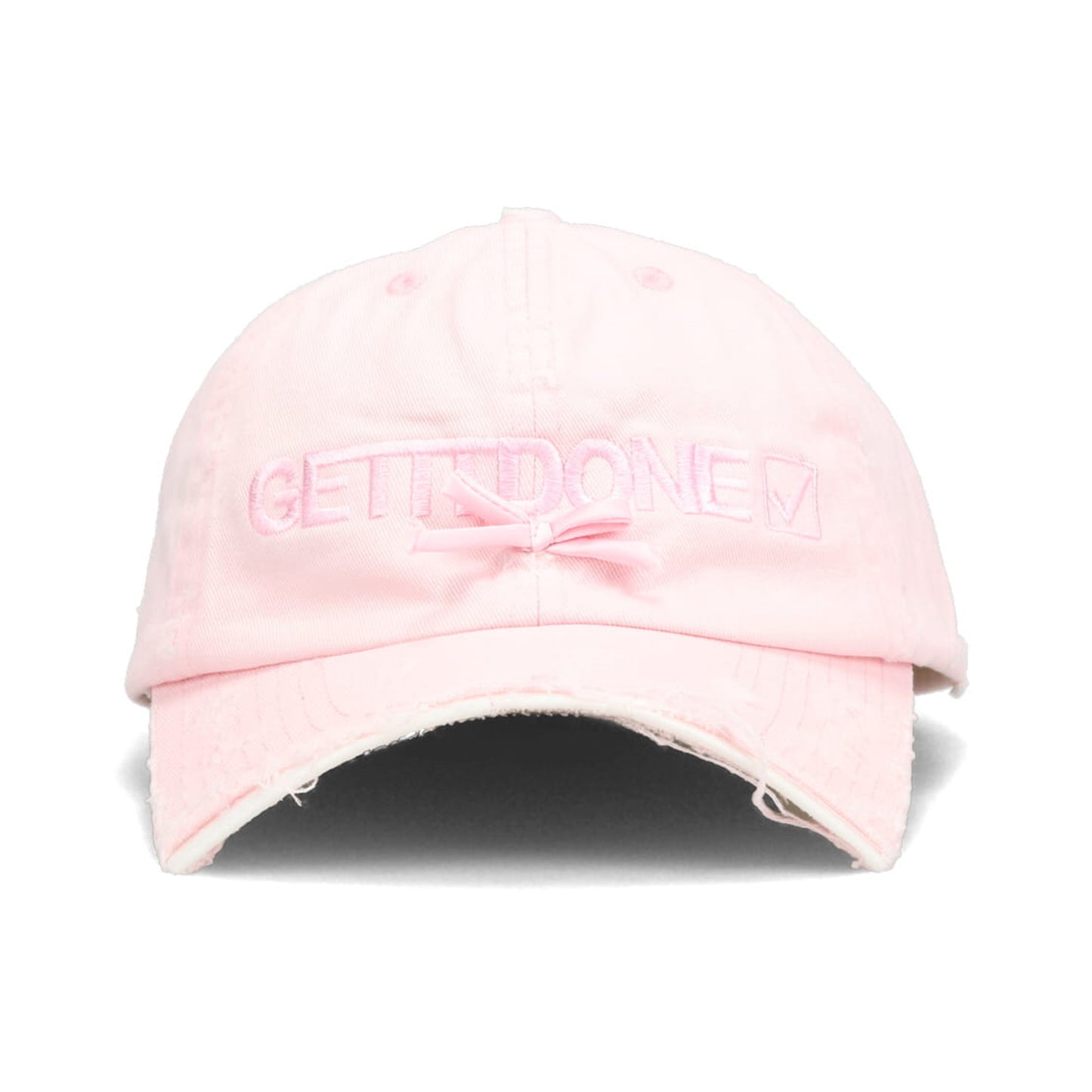GETITDONE DISTRESSED BASEBALL HAT / PINK