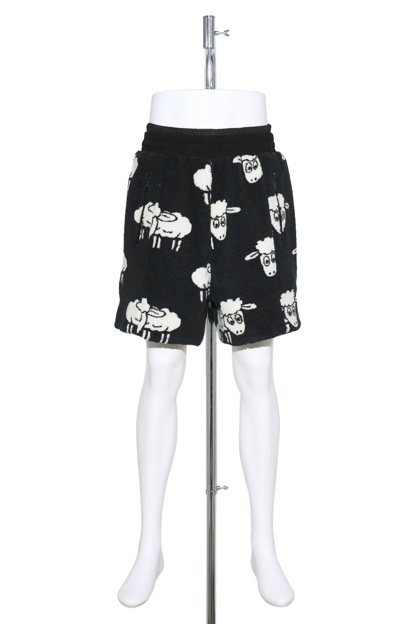 REVERSED UPCYCLED DOUBLE BOXERS / BLACK