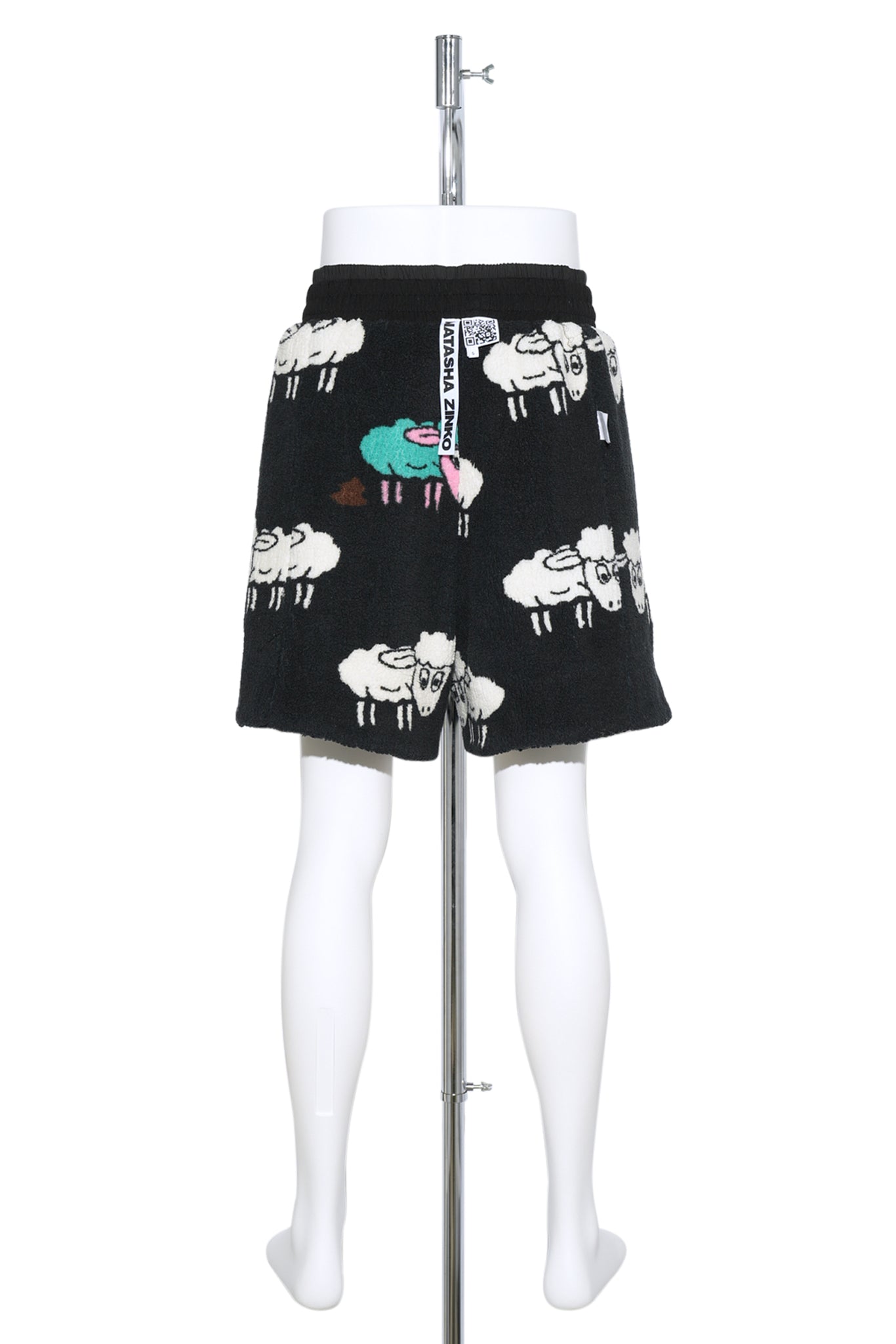 REVERSED UPCYCLED DOUBLE BOXERS / BLACK