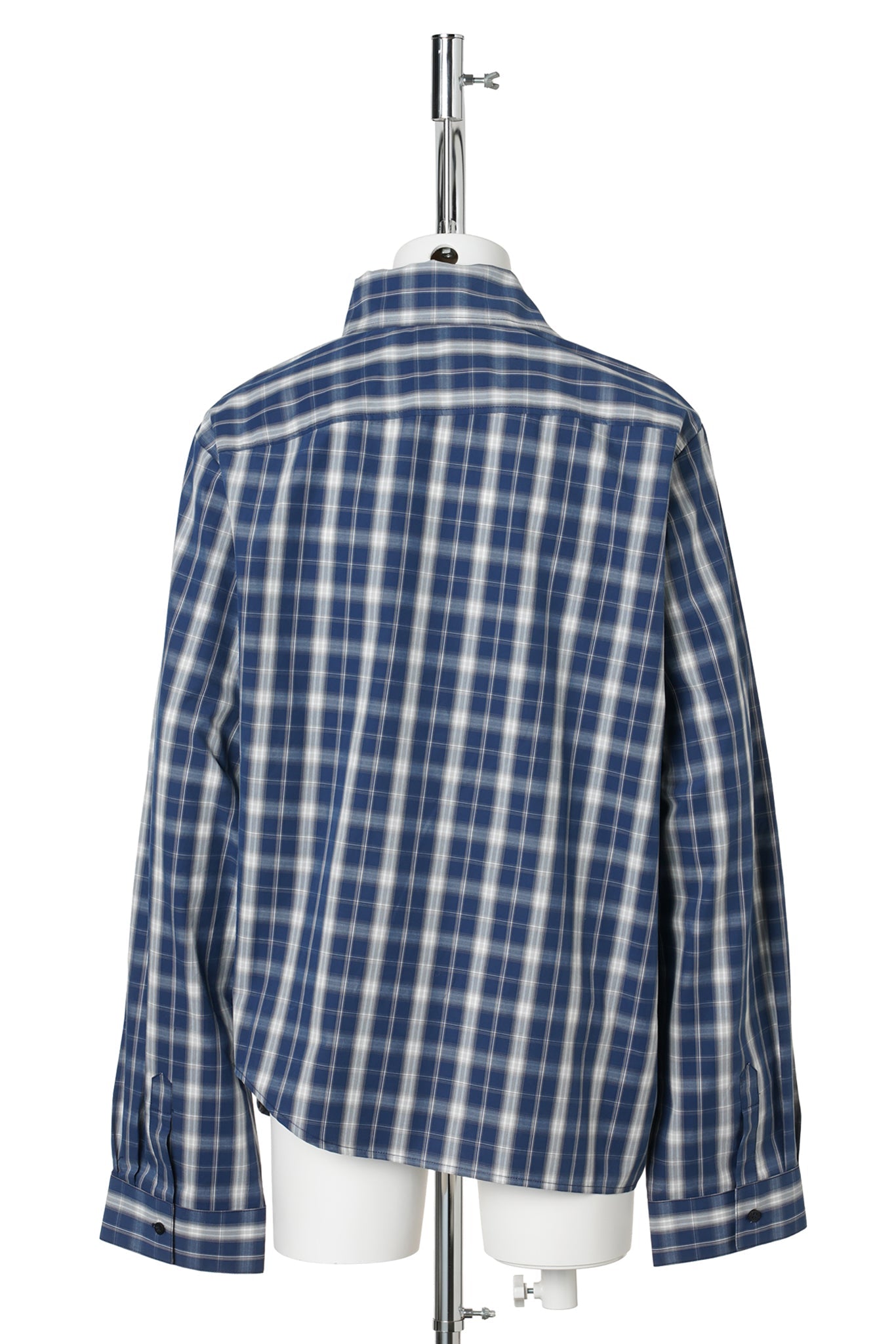 TWISTED CHECK SHIRT / BLUE CHECKED