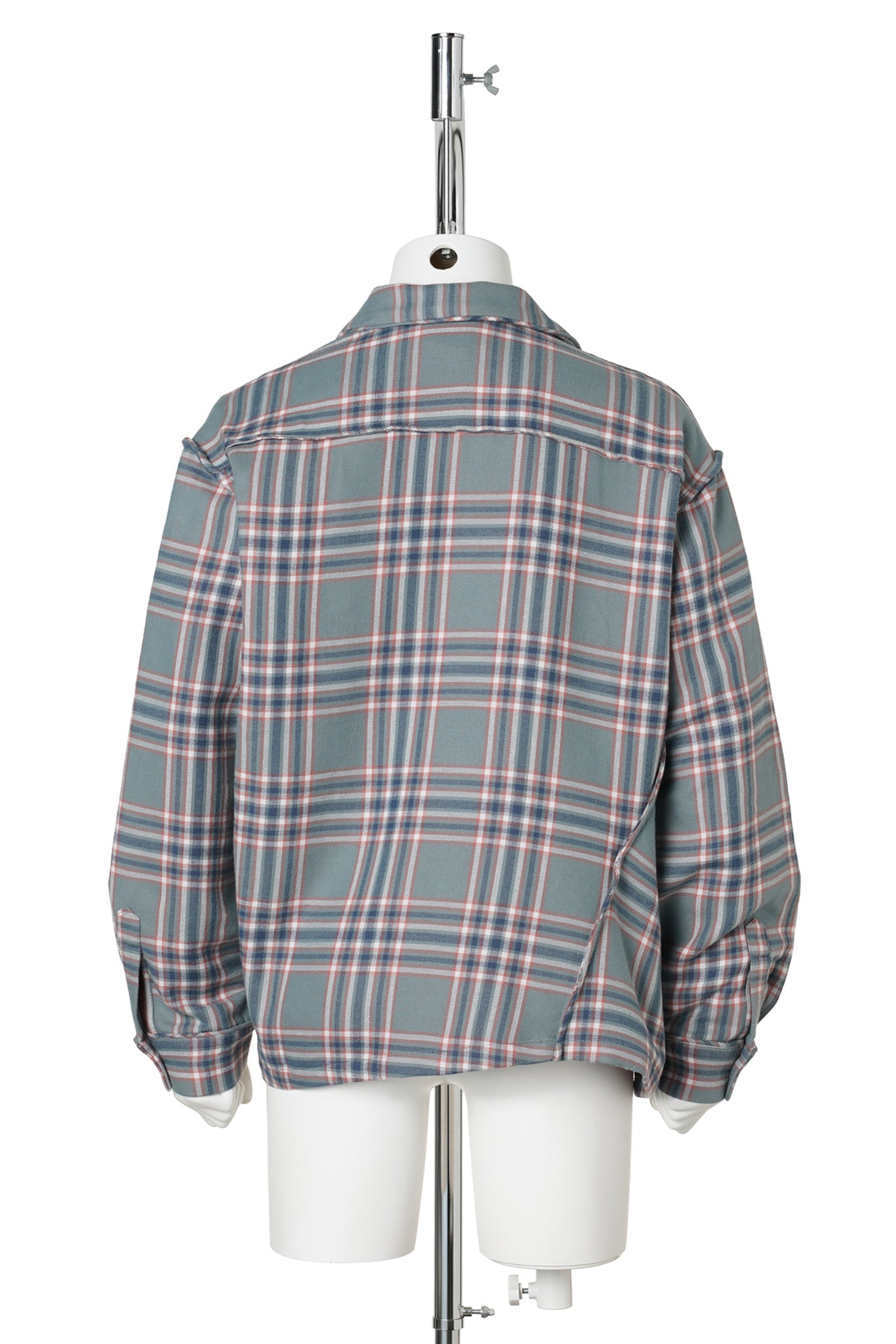 DAY&NIGHT TWISTED CHECK SHIRT / GREY CHECKED