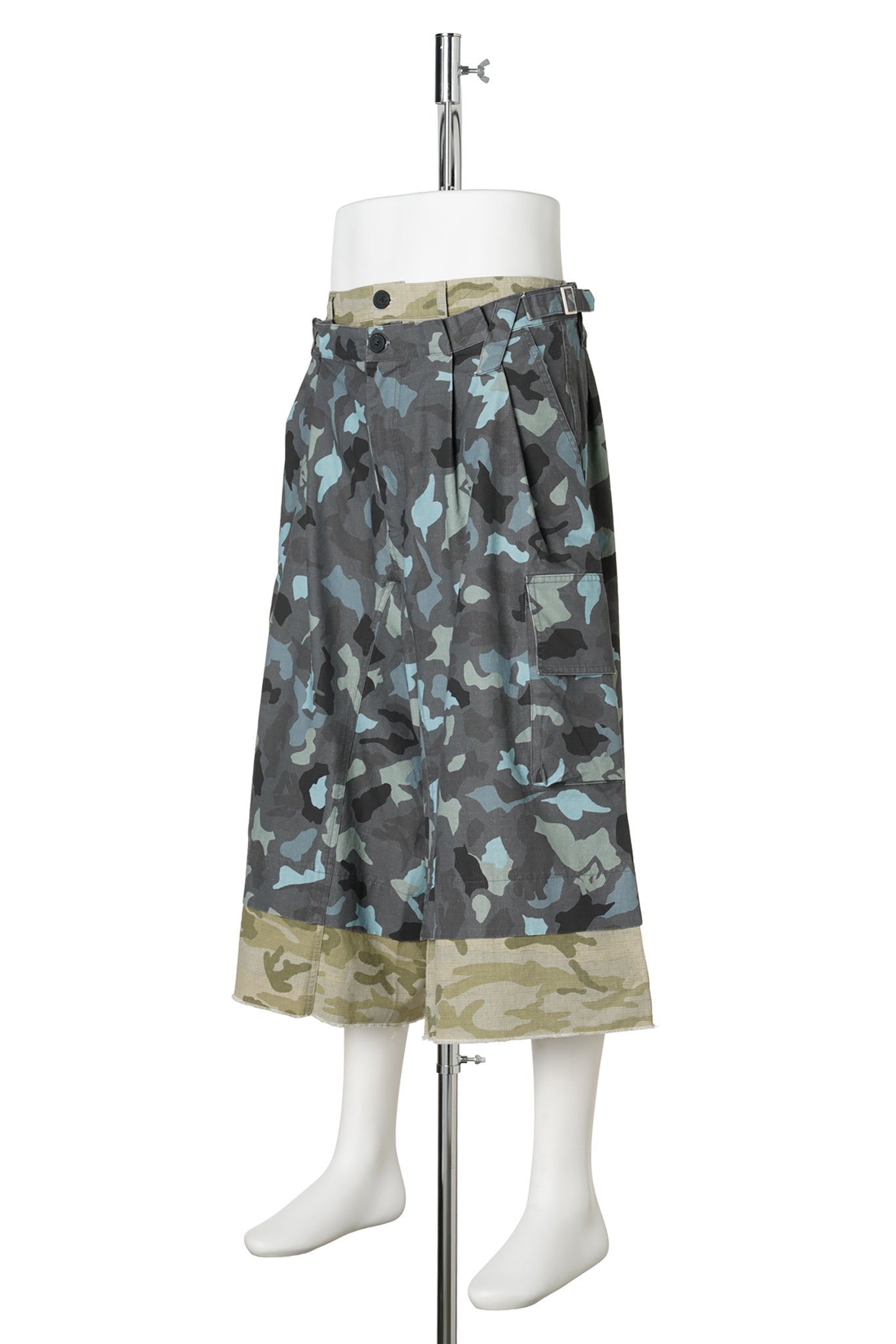 SPLOTCHED DOUBLE SHORTS / CAMOUFLAGE
