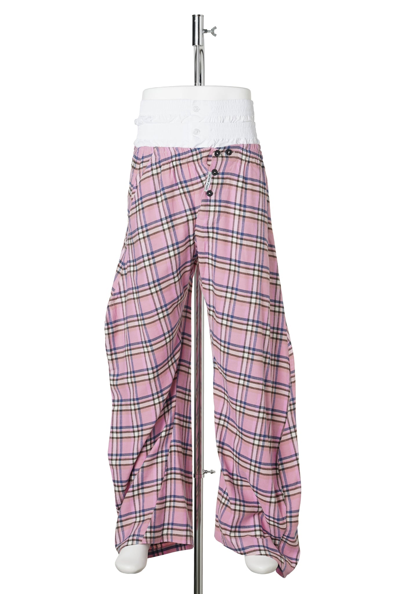 STACKED PANTS / PINK/YELLOW