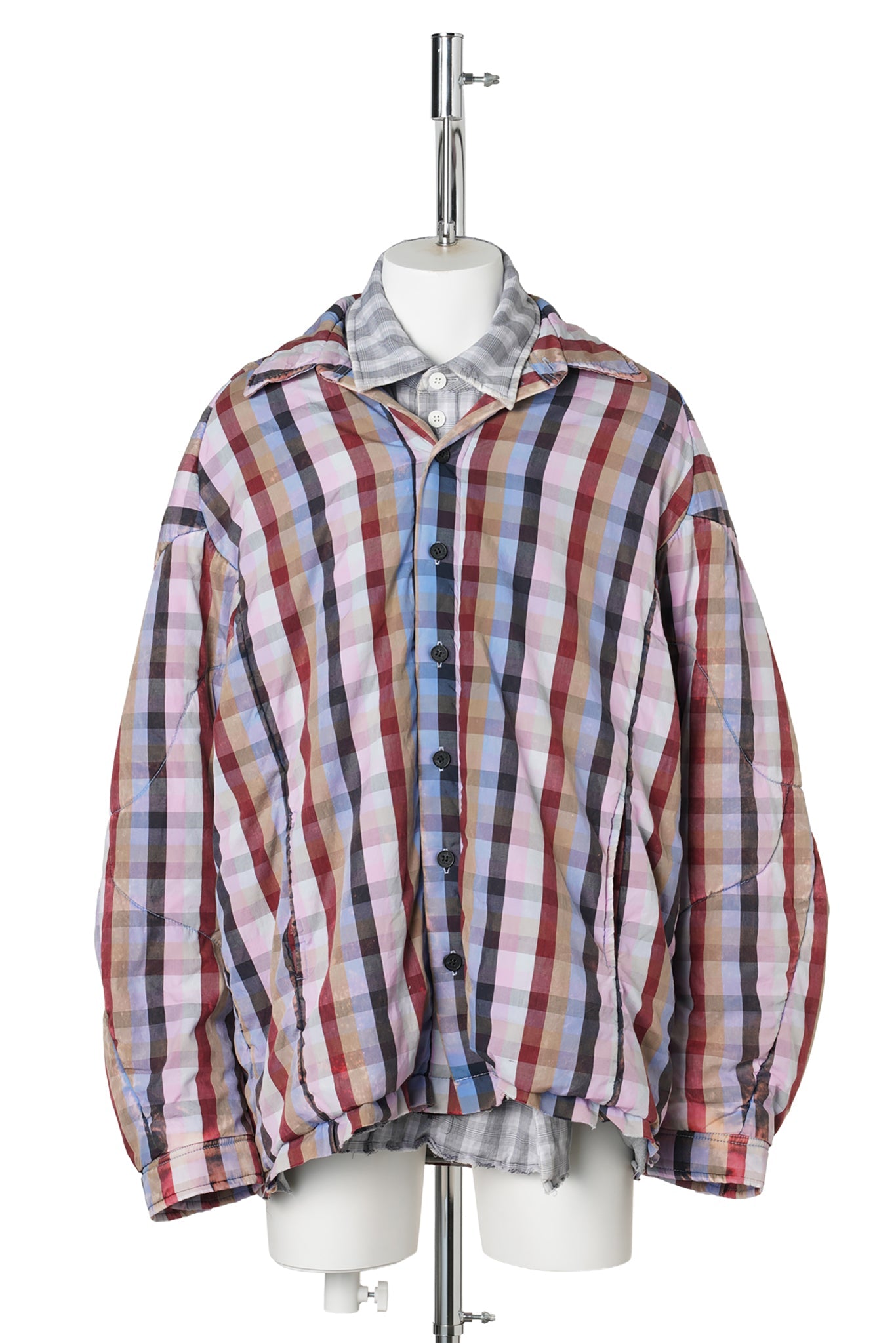 DOUBLE PILLOW UPCYCLED SHIRT JACKET / MULTICOLOUR