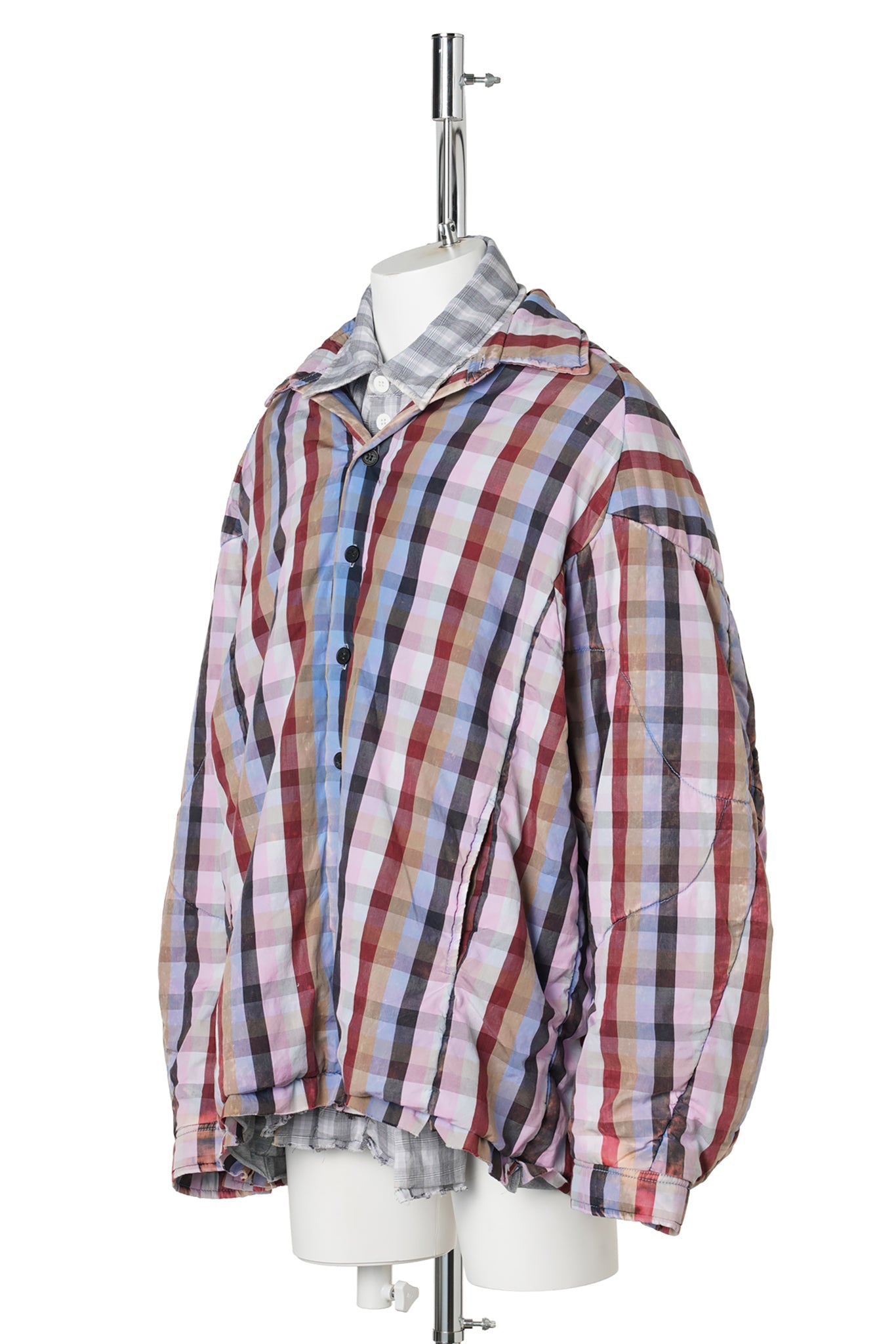 DOUBLE PILLOW UPCYCLED SHIRT JACKET / MULTICOLOUR