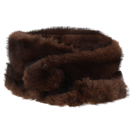 FAUX FUR TRAPPER HAT / BROWN