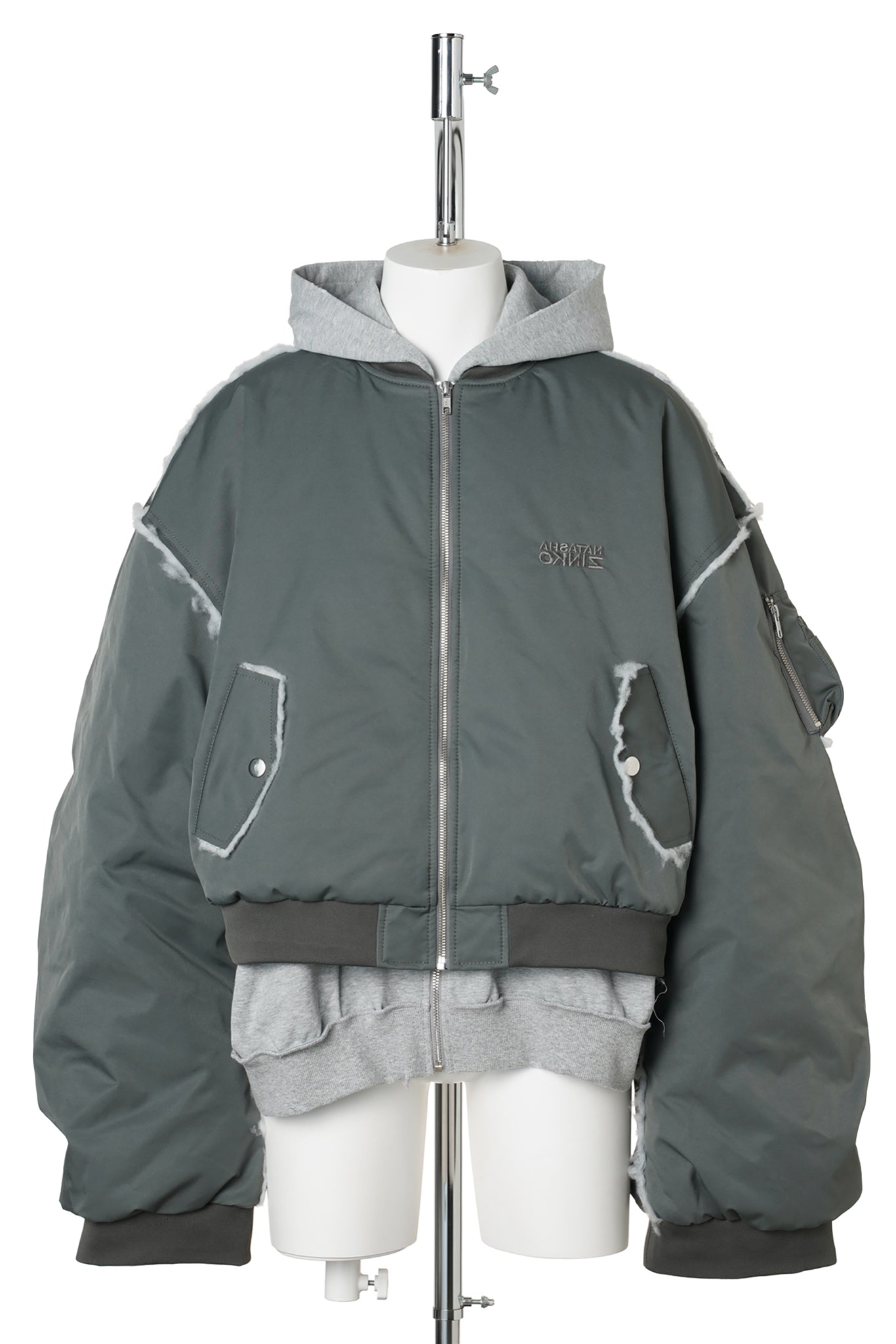 HOODED BOMBER / GREY
