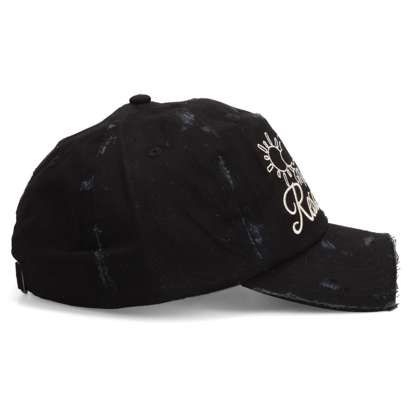 MY LAST RESORT DISTRESSED BASEBALL HAT / BLACK
